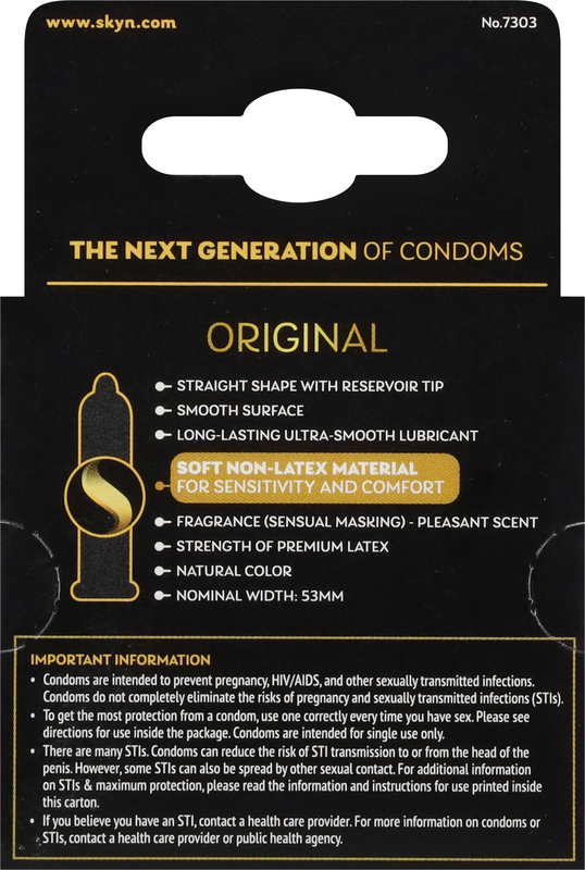 gel lubricante estéril para que sirve Skyn Condoms, Non-Latex, Lubricated, Original | Giant Eagle | Because It  Matters