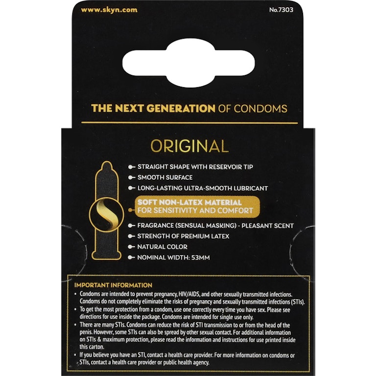 Skyn Condoms, Non-Latex, Lubricated, Original | Giant Eagle | Because It Matters | Grocery Store & Pharmacy Skyn Condoms, Non-Latex, Lubricated, Original | Giant Eagle | Because It Matters | Grocery Store & Pharmacy