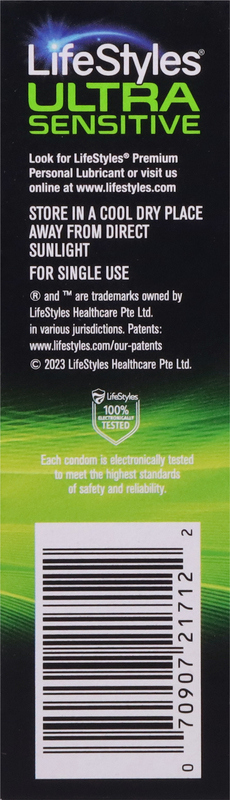 LifeStyles Condoms, Latex, Natural Rubber, Ultra Sensitive | Giant Eagle |  Because It Matters | Grocery Store & Pharmacy