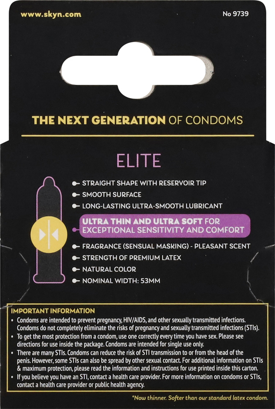 Skyn Condoms, Non-Latex, Lubricated, Elite | Giant Eagle | Because It  Matters