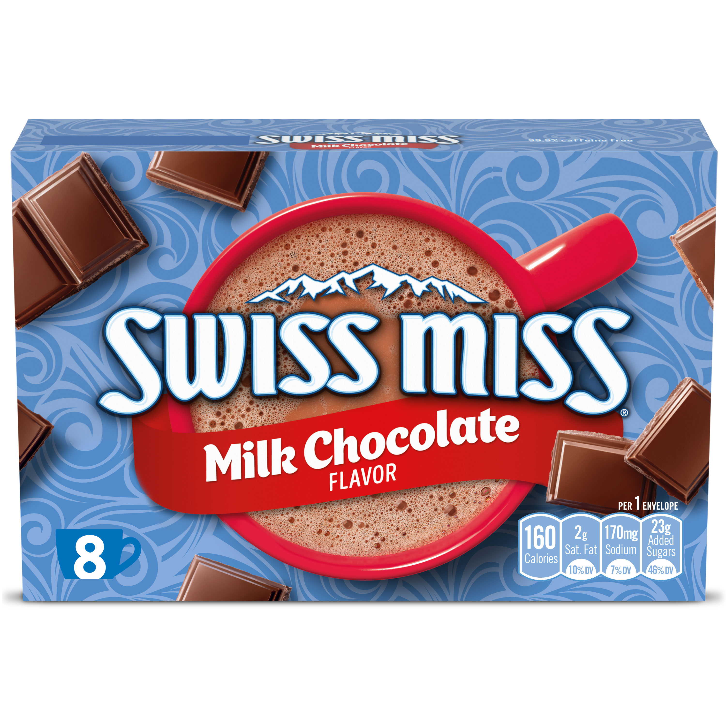 Swiss Miss Milk Chocolate Flavored Hot Cocoa Mix, 1.38 oz., 8