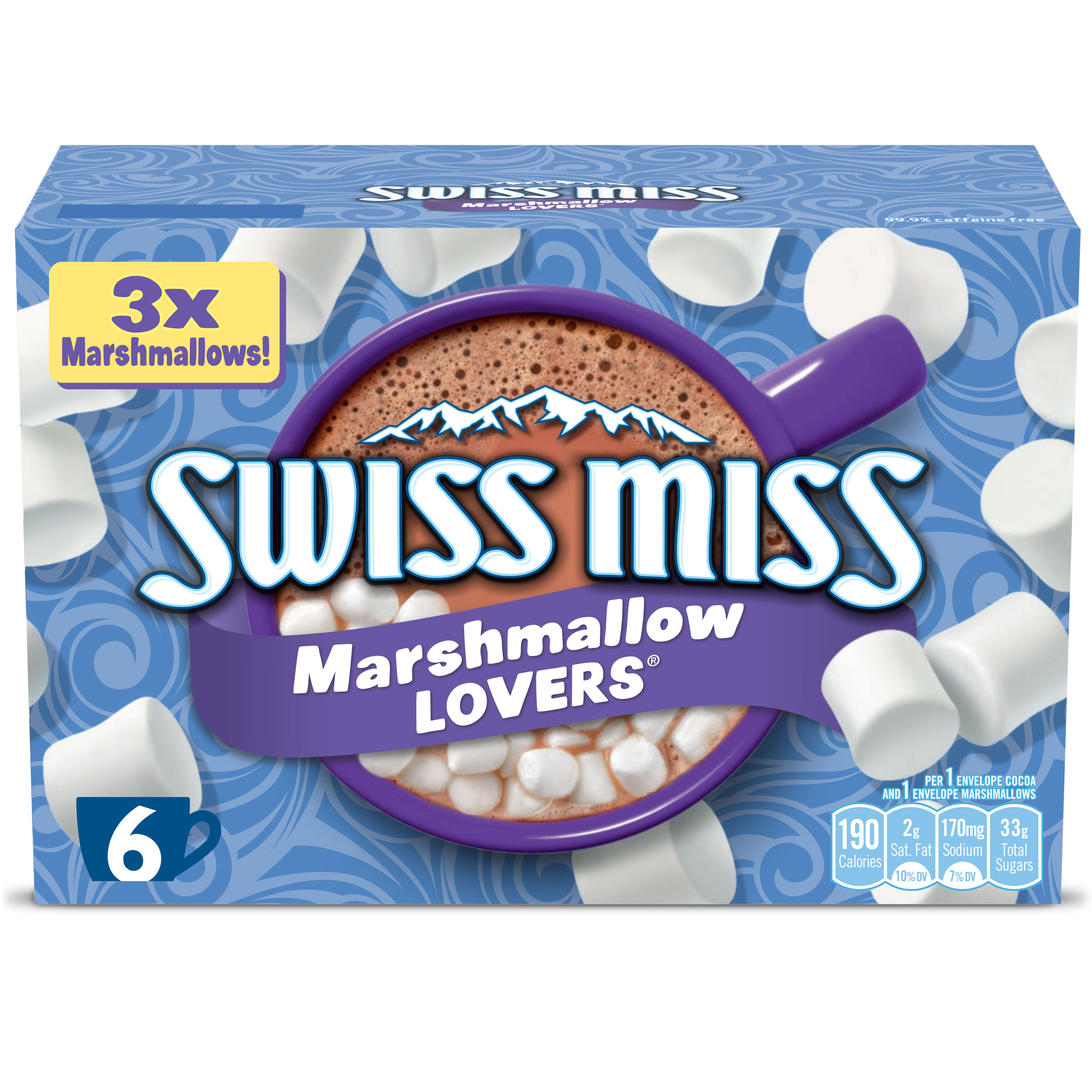 Swiss Miss Marshmallow Lovers Hot Cocoa Mix, 1.38 oz., 6-Count