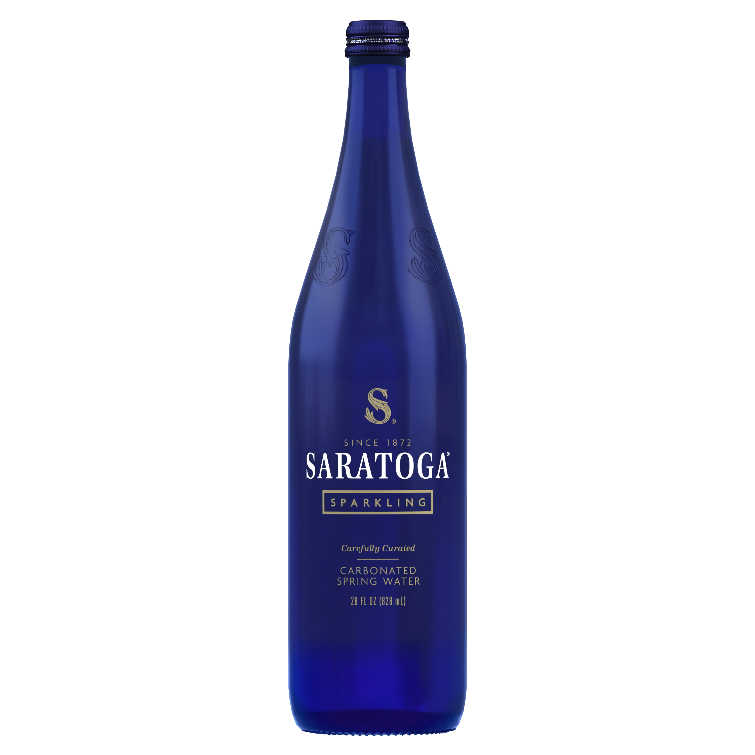 Saratoga Sparkling Spring Water, Glass Water Bottle, 28 Oz | Giant