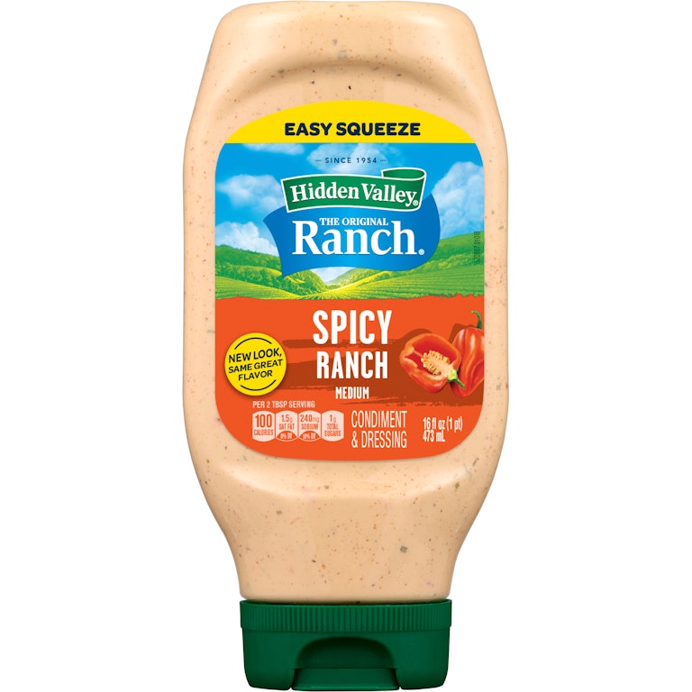 Hidden Valley Spicy Ranch Dressing, Medium Spice Level, Use for Ranch Dip, Toppings and Quick Meals, Easy Squeeze Bottle, 16 fl. oz. | Giant Eagle | Because It Matters | Grocery Store & Pharmacy Hidden Valley Spicy Ranch Dressing, Medium Spice Level, Use for Ranch Dip, Toppings and Quick Meals, Easy Squeeze Bottle, 16 fl. oz. | Giant Eagle | Because It Matters | Grocery Store & Pharmacy