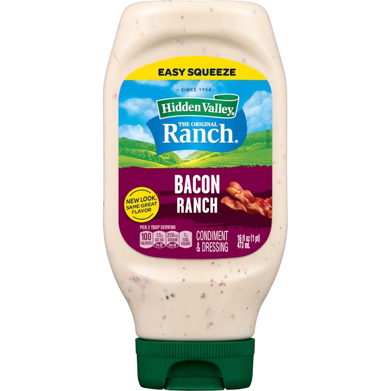 Hidden Valley Bacon Ranch Dressing, Bacon With Seasoning, Use for Ranch Dip, Toppings and Quick Meals, Easy Squeeze Bottle, 16 fl. oz. | Giant Eagle | Because It Matters | Grocery Store & Pharmacy Hidden Valley Bacon Ranch Dressing, Bacon With Seasoning, Use for Ranch Dip, Toppings and Quick Meals, Easy Squeeze Bottle, 16 fl. oz. | Giant Eagle | Because It Matters | Grocery Store & Pharmacy