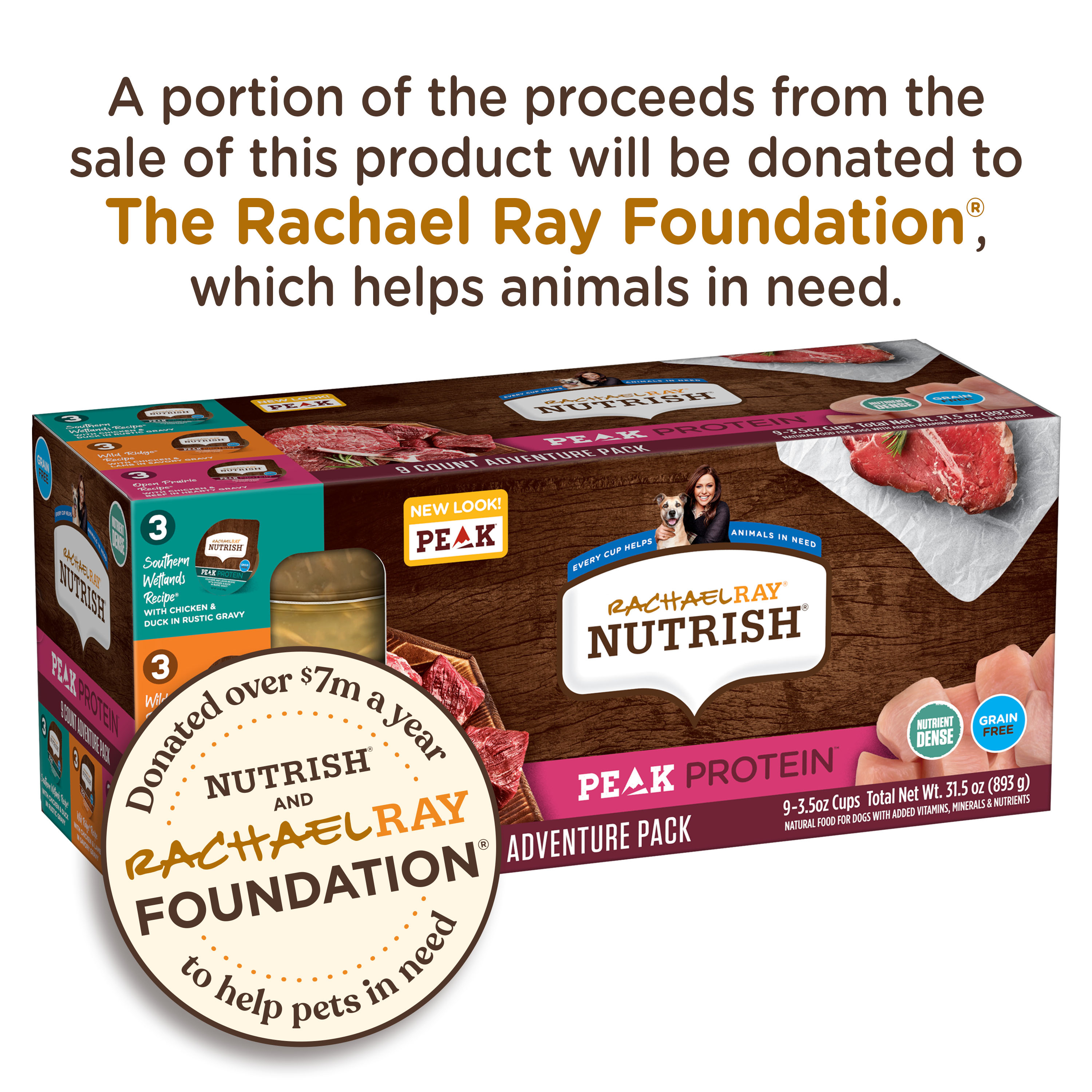 Rachael Ray Nutrish Peak Protein Adventure Pack Wet Dog Food, 3.5