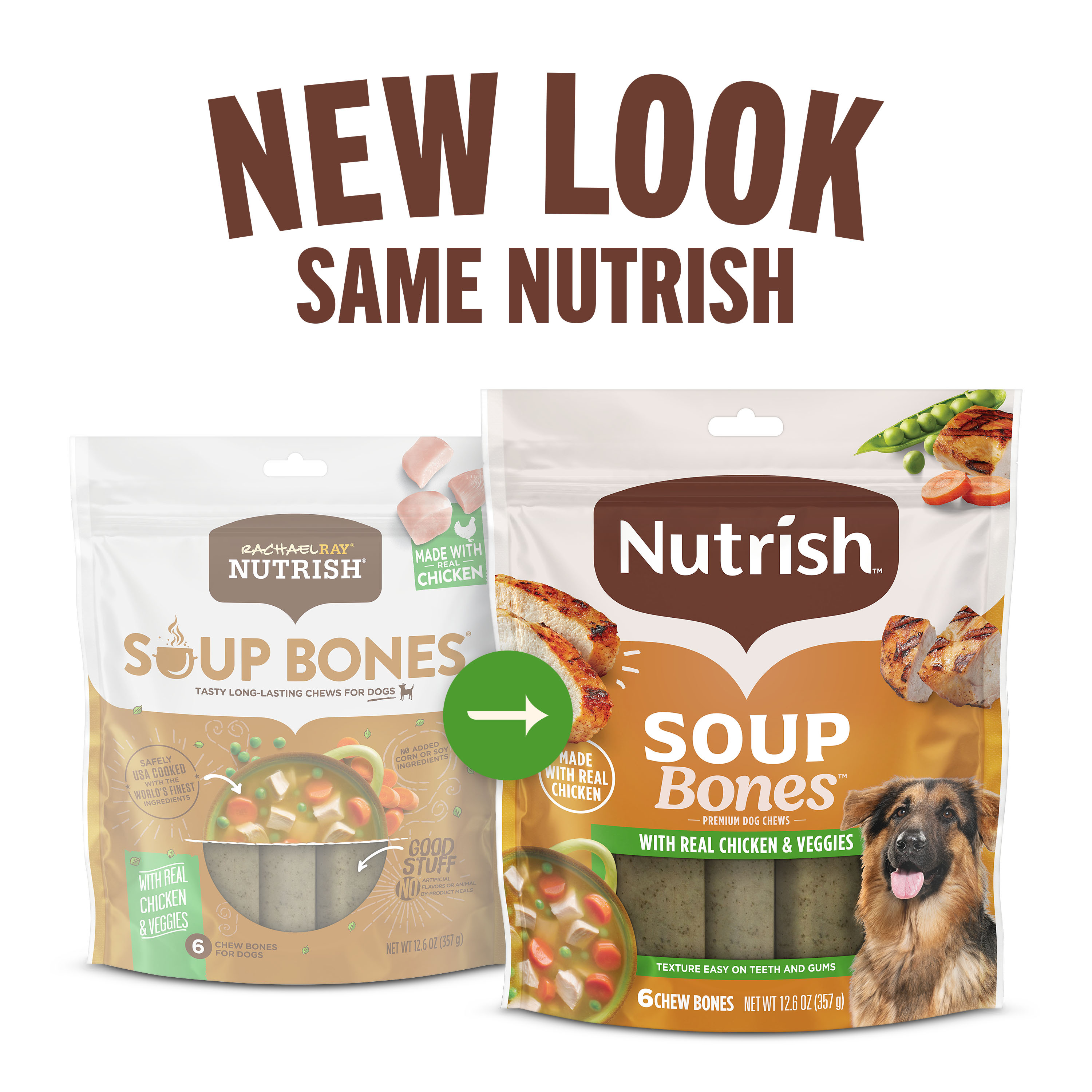 Nutrish Soup Bones Premium Dog Chews with Real Chicken and Veggies