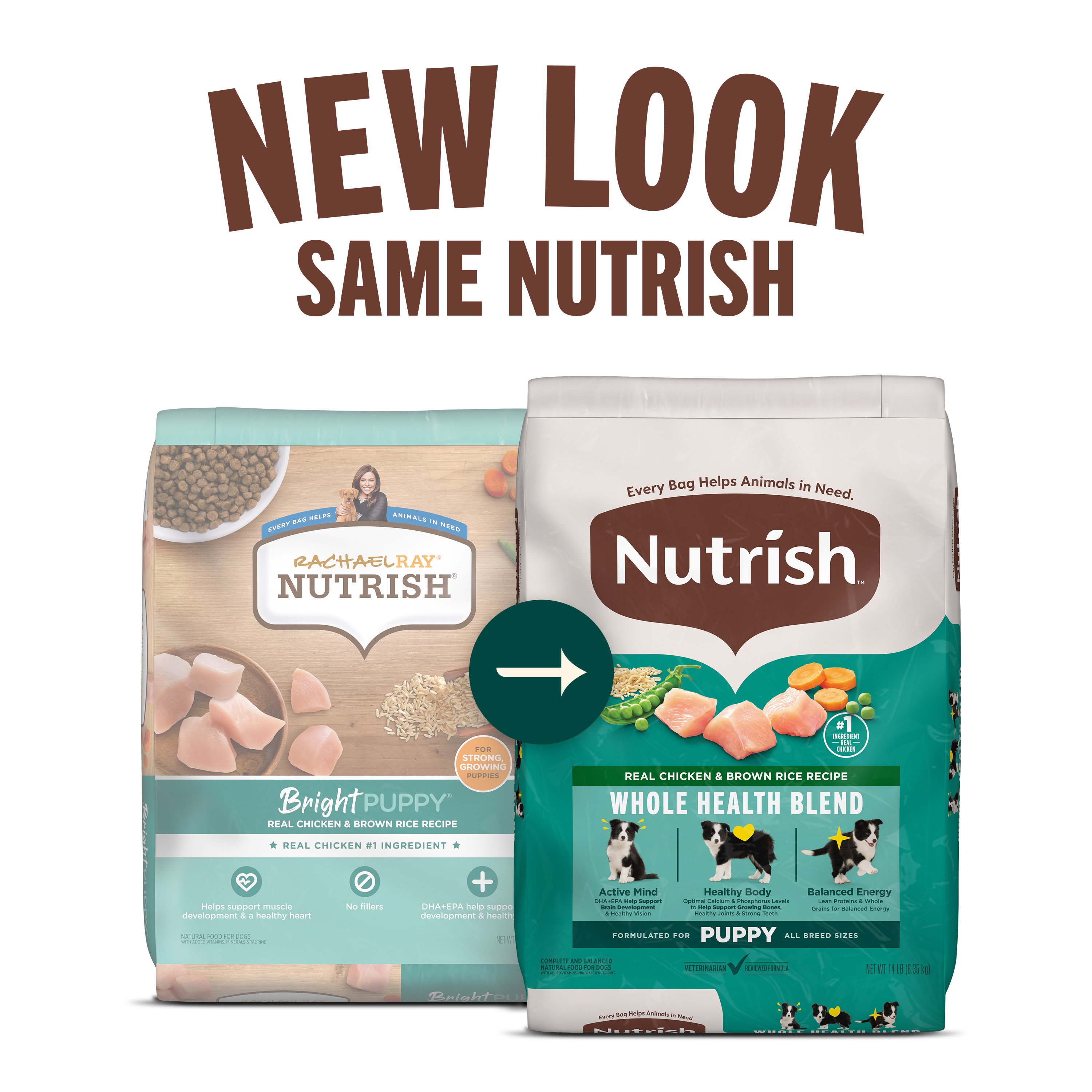 Nutrish Puppy Dry Dog Food Real Chicken Brown Rice Whole Health