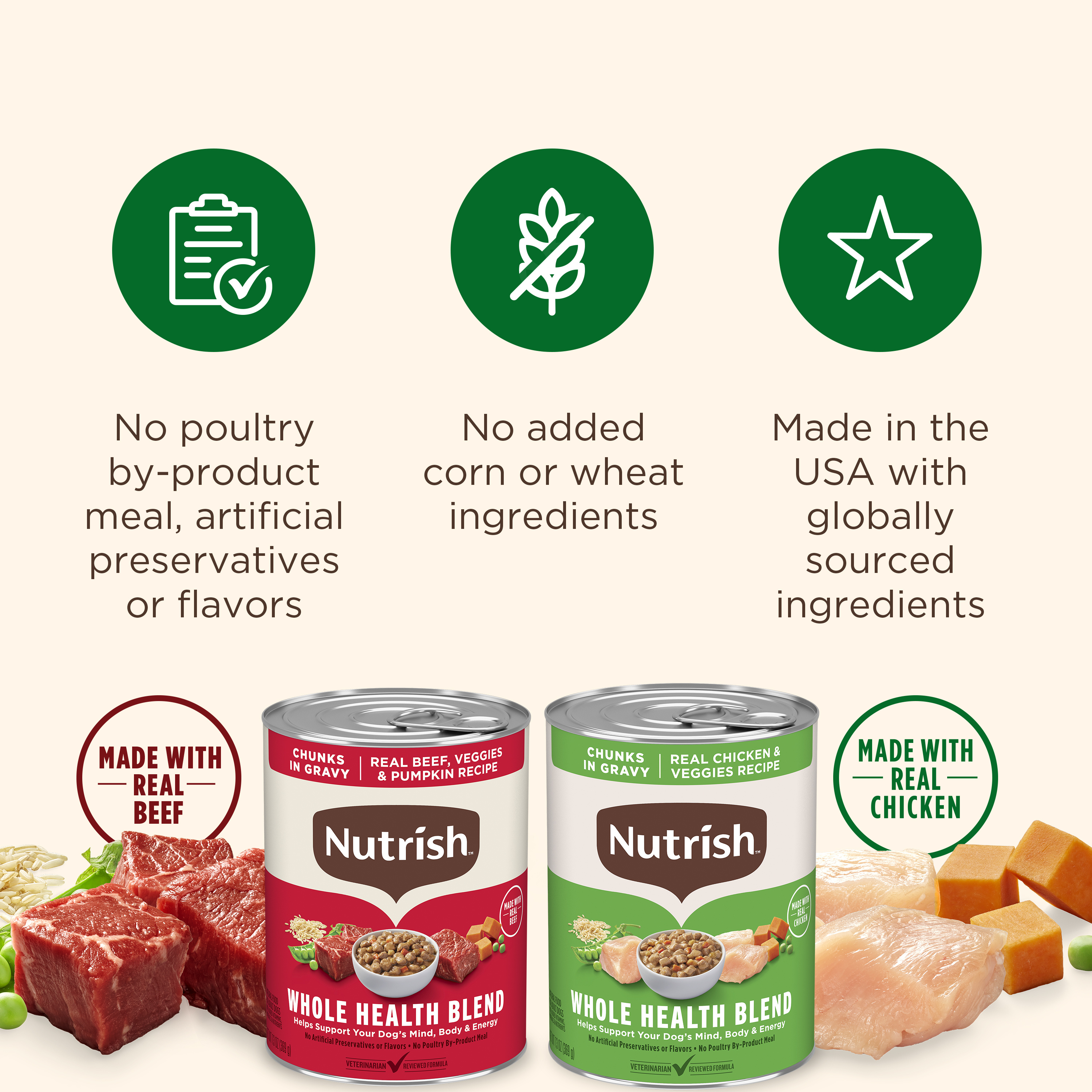 Nutrish Whole Health Blend Chunks in Gravy Variety Pack Wet Dog
