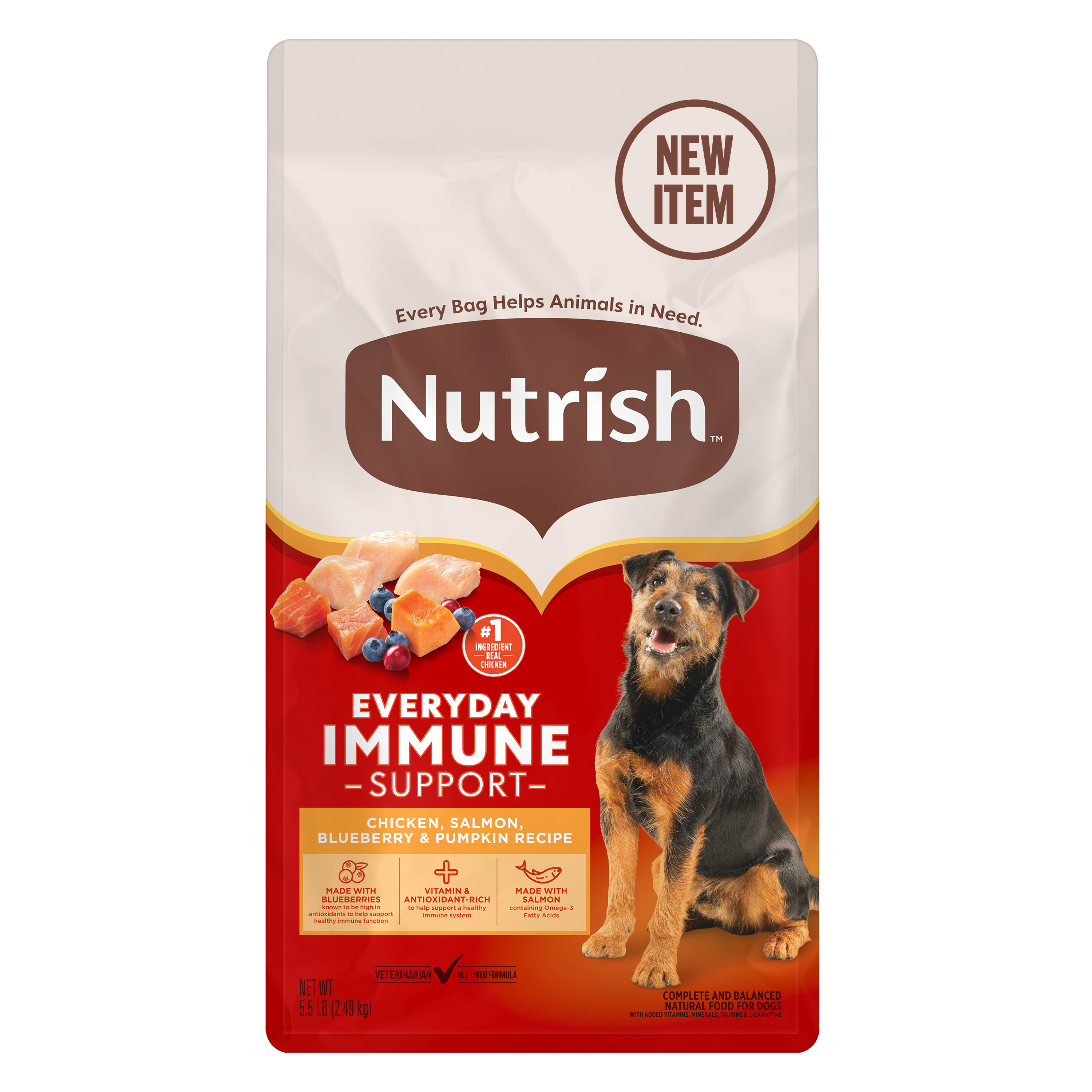 Nutrish Everyday Immune Support Chicken, Salmon, Blueberry