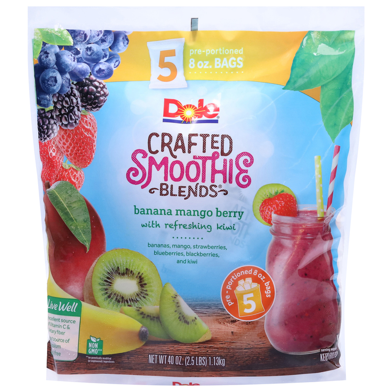 Dole Smoothie Blends, Banana Mango Berry, Crafted Giant Eagle