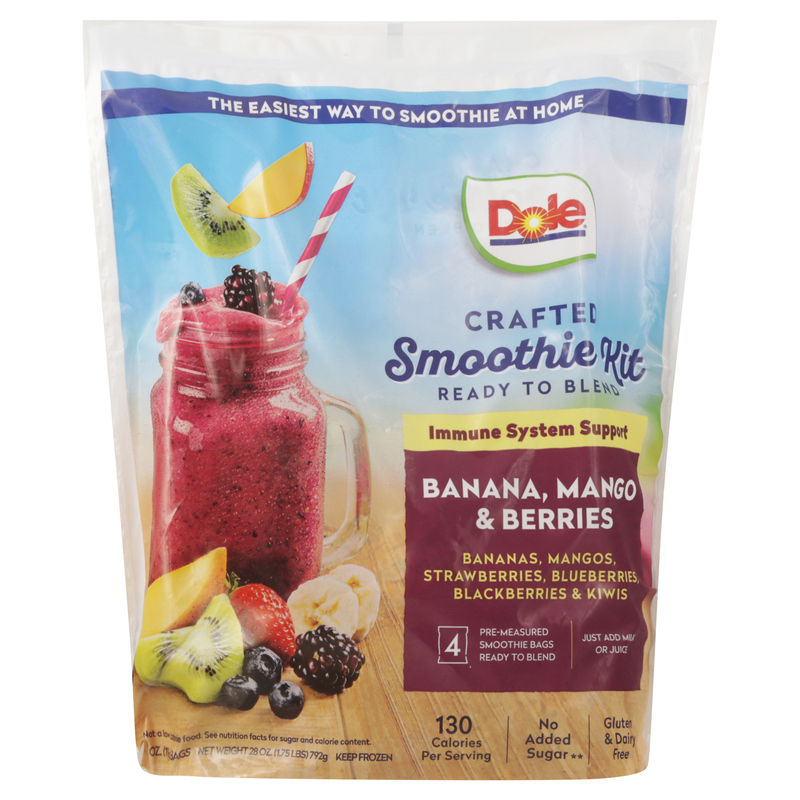 Dole Smoothie Kit, Crafted, Banana, Mango Berries Giant Eagle