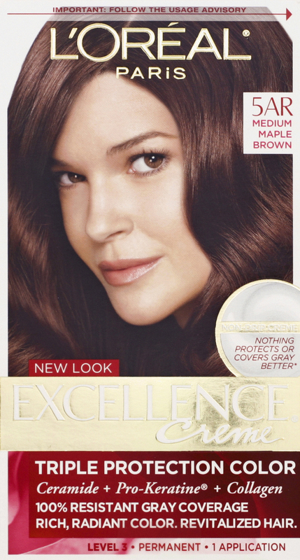 Excellence Permanent Color, Triple Protection, Medium Maple Brown