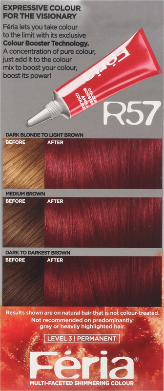 Feria Permanent Haircolour Gel, Intense Medium Auburn R57 | Giant
