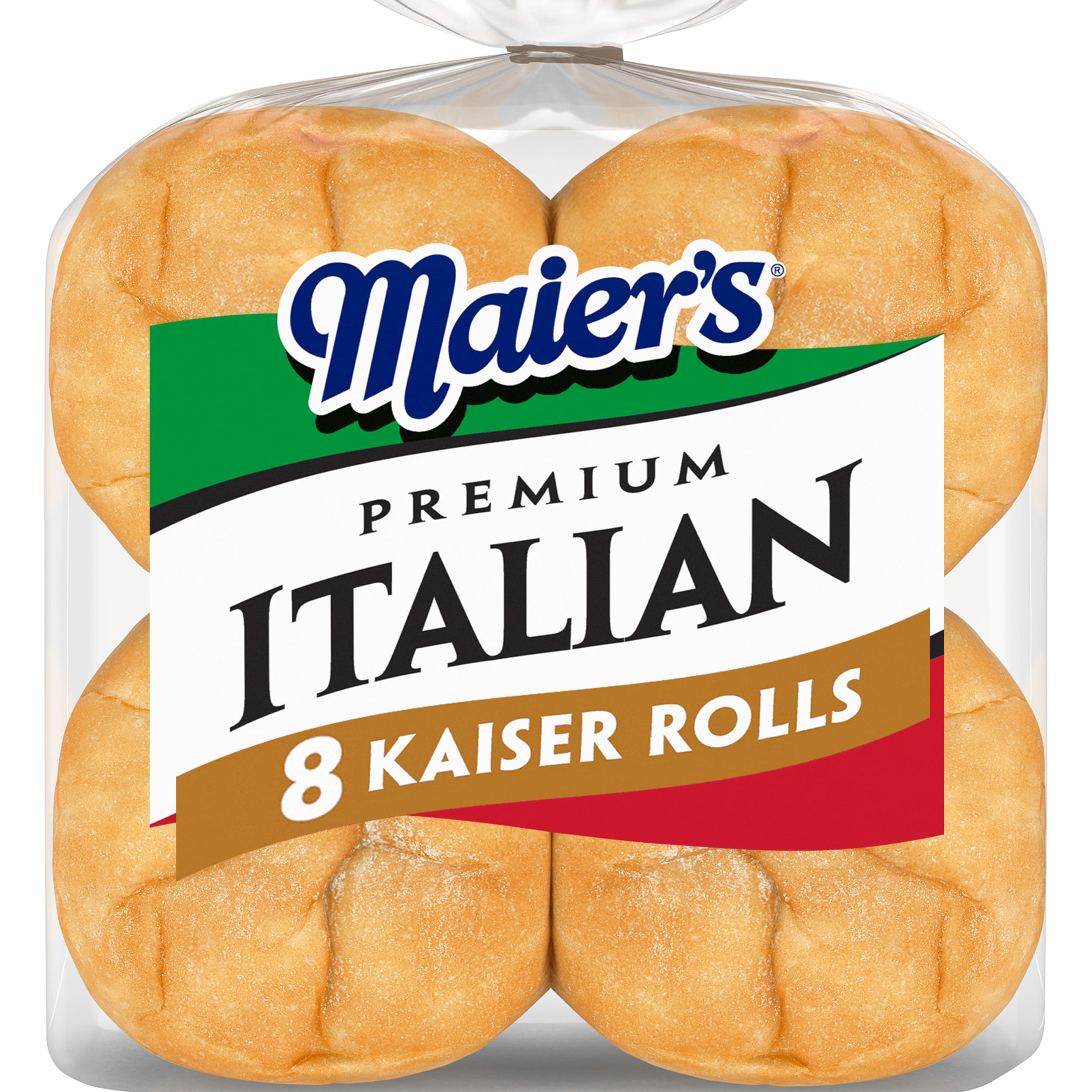 Maier's Premium Italian Kaiser Rolls, 8 count, White Hamburger