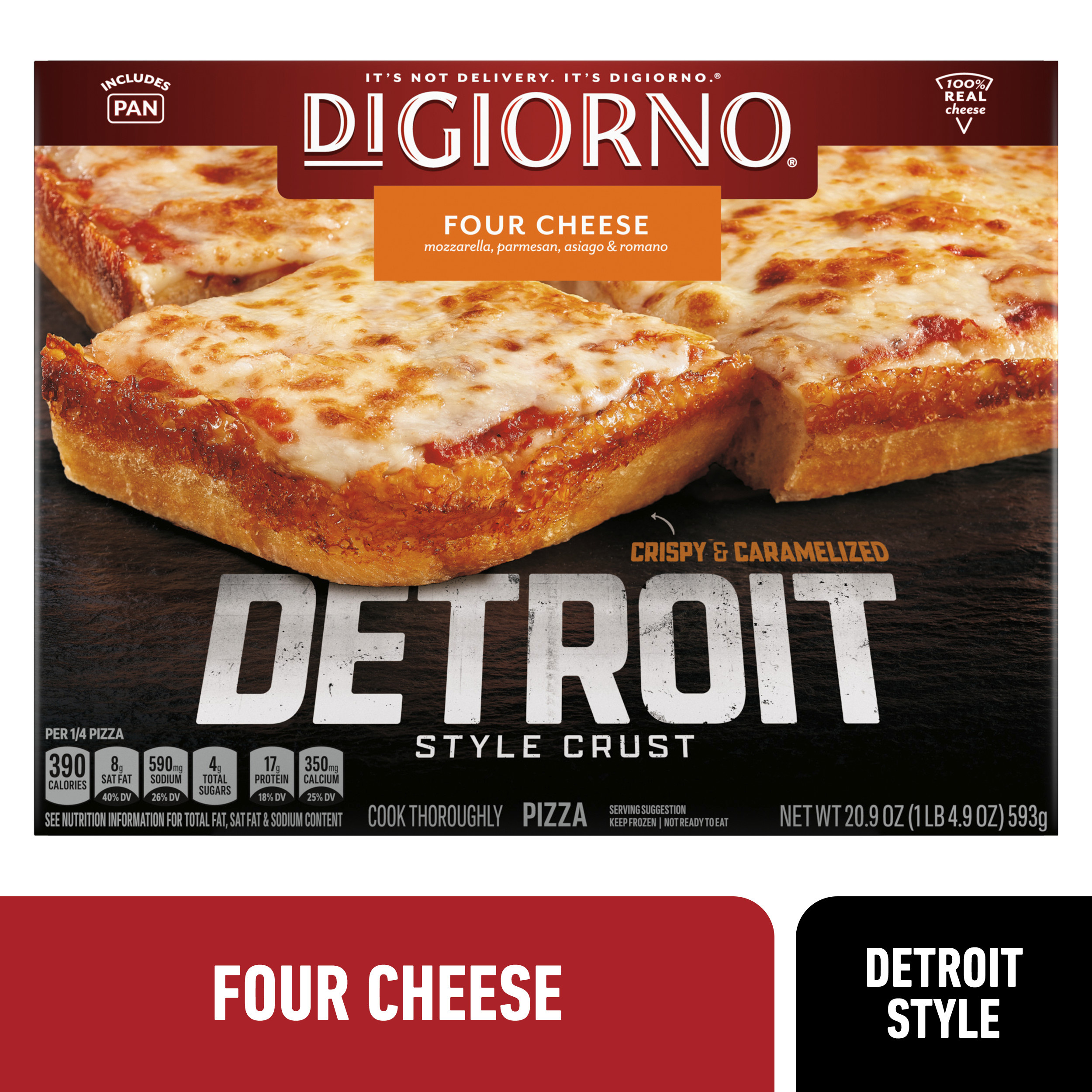 DiGiorno Detroit Style Crust Four Cheese Pizza (Frozen) | Giant