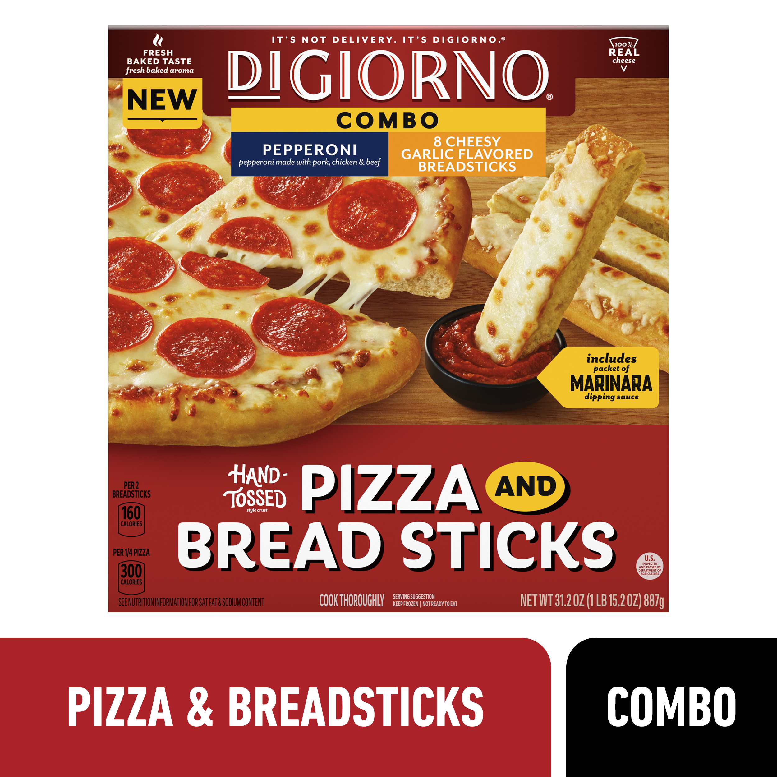 DiGiorno® Frozen Pizza and Bread Sticks Combo, Pepperoni Pizza
