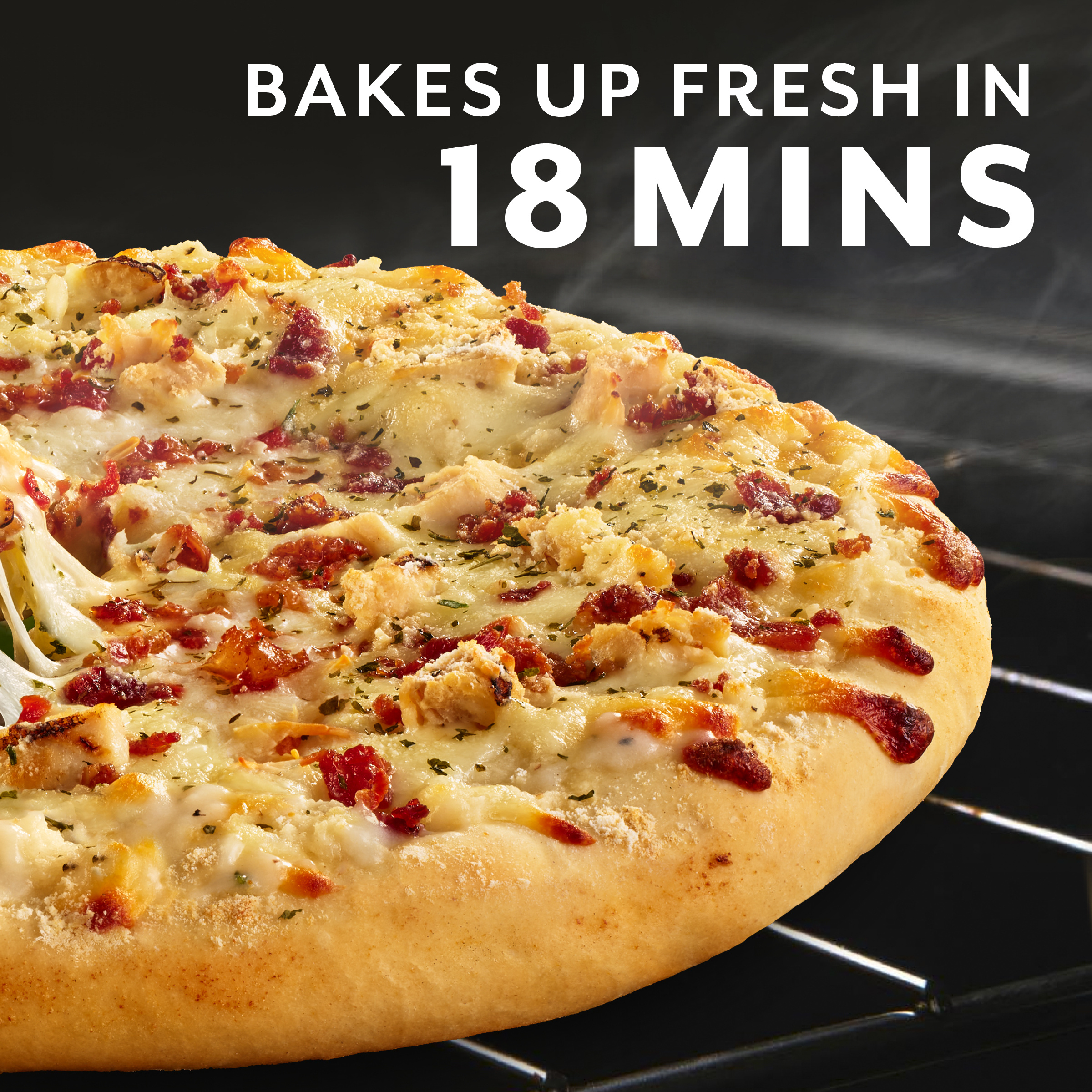 DiGiorno Chicken Bacon Ranch Pizza, Hidden Valley Ranch, Stuffed