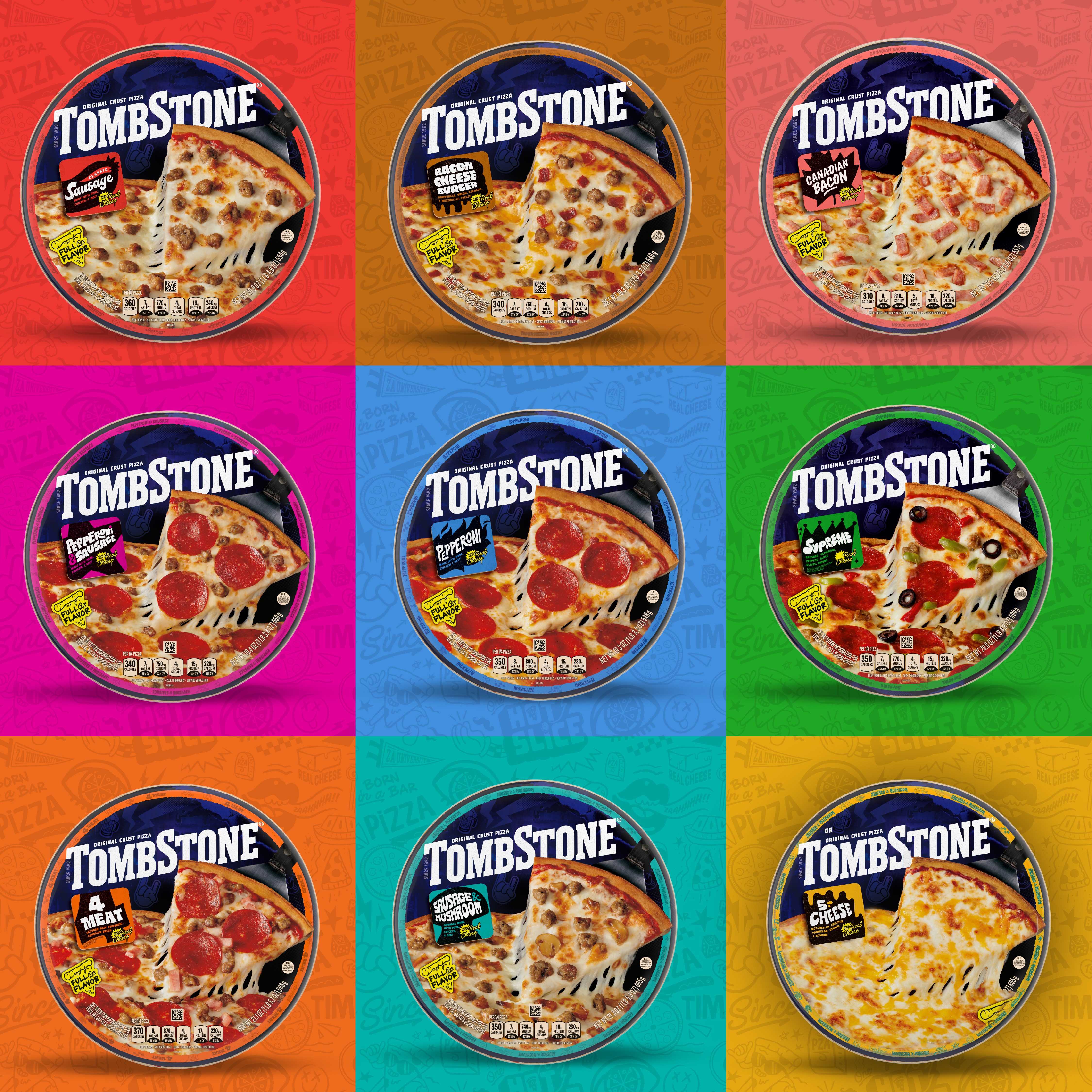 Tombstone Original Crust Pizza, Pepperoni and Sausage Pizza