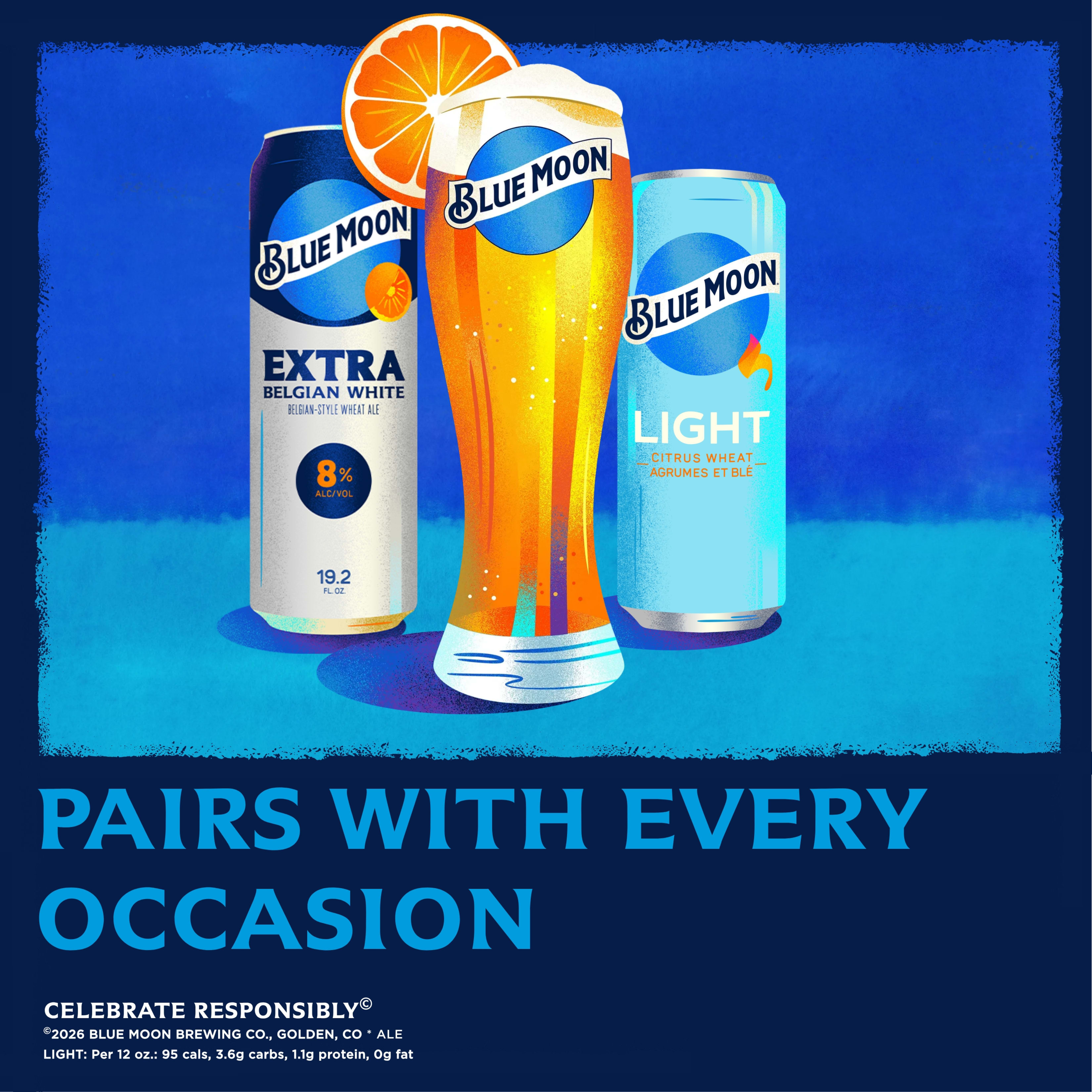 Blue Moon Extra Belgian White Belgian-Style Wheat Ale Beer 8.0