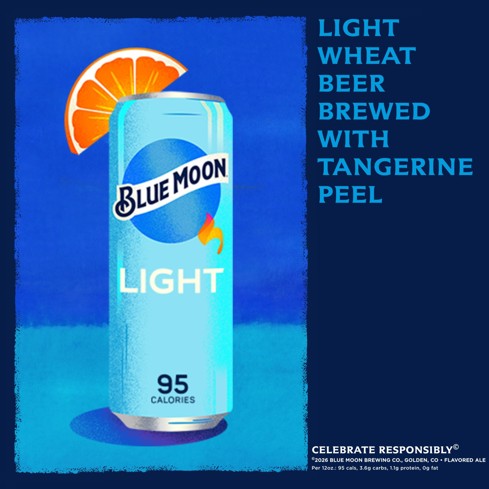 Blue Moon Light Citrus Wheat Craft Beer 4.0% ABV, 6 Pack, 12.0 fl