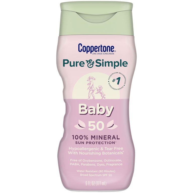 Coppertone Pure Simple Baby Mineral Based Lotion SPF 50, fl oz