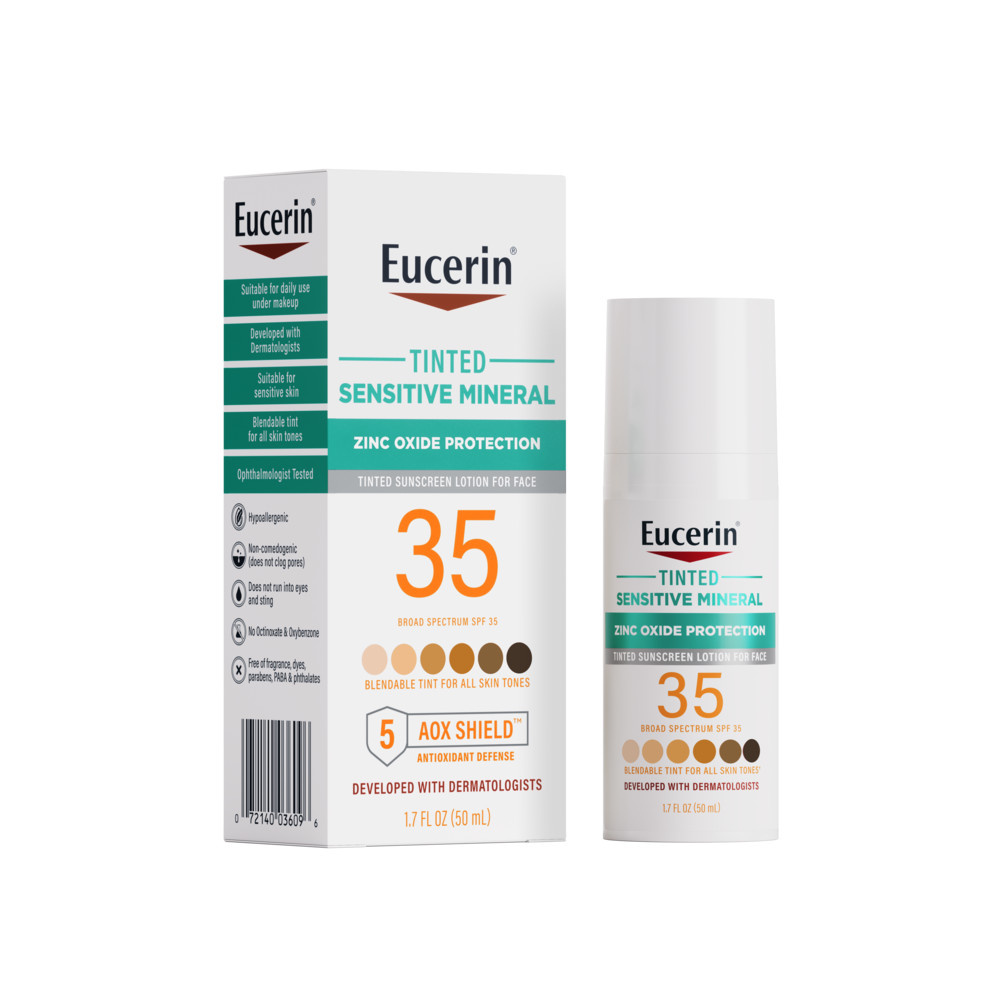 Eucerin Sun SPF 35 Tinted Sensitive Mineral Face Lotion | Giant
