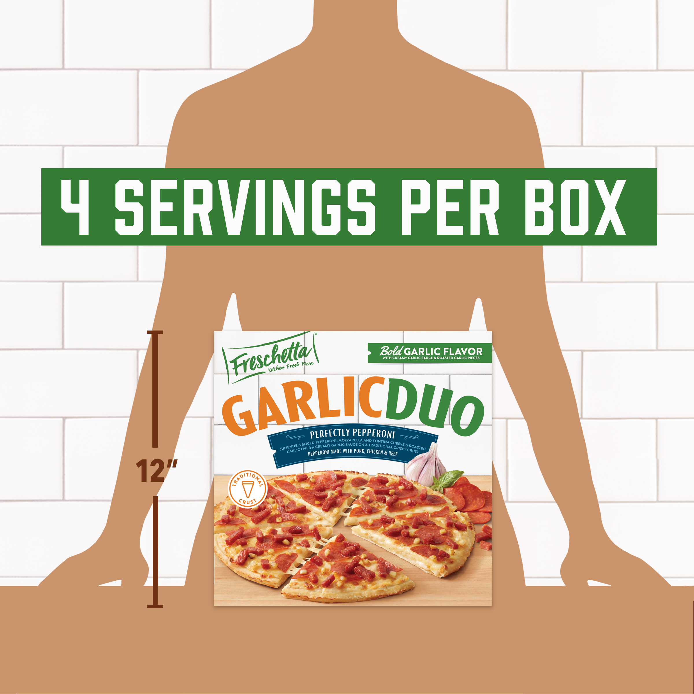 Freschetta Garlic Duo Pepperoni Frozen Pizza | Giant Eagle