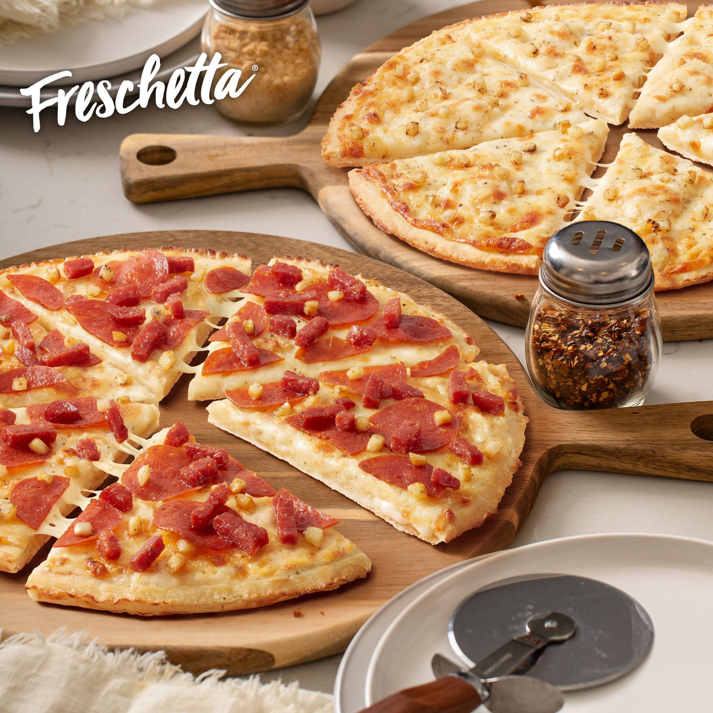 Freschetta Garlic Duo Pepperoni Frozen Pizza | Giant Eagle