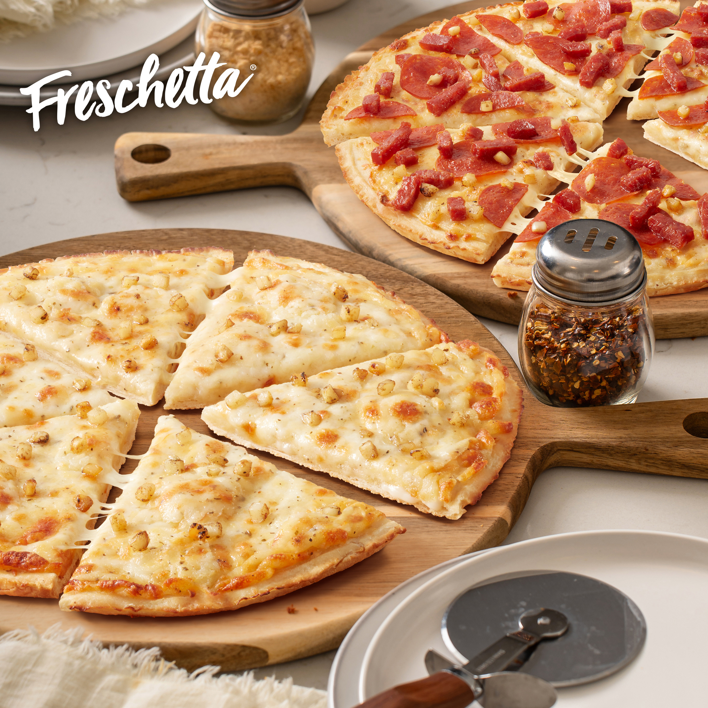 Freschetta Garlic Duo Four Cheese Frozen Pizza | Giant Eagle