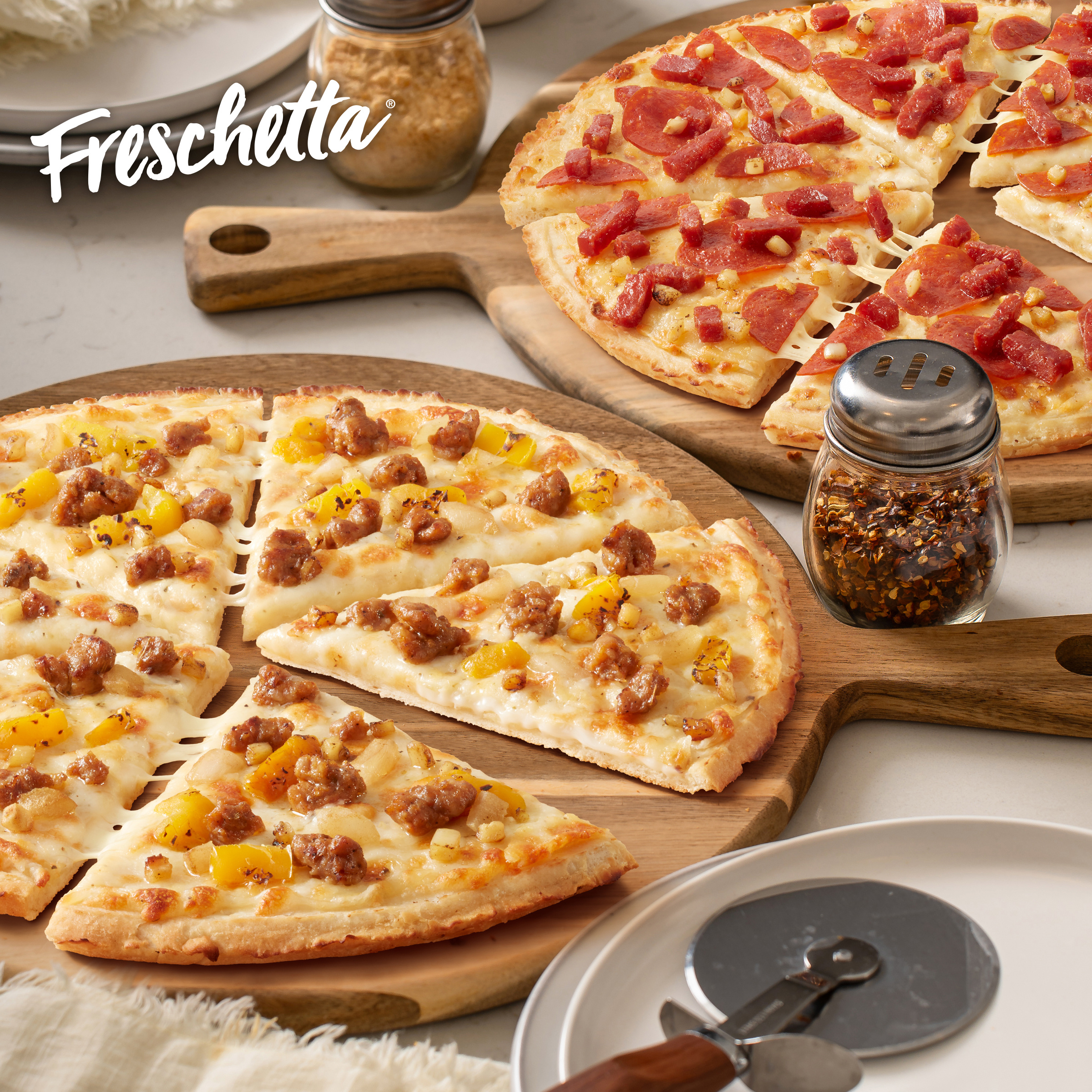 Freschetta Garlic Duo Sausage Frozen Pizza | Giant Eagle | Because