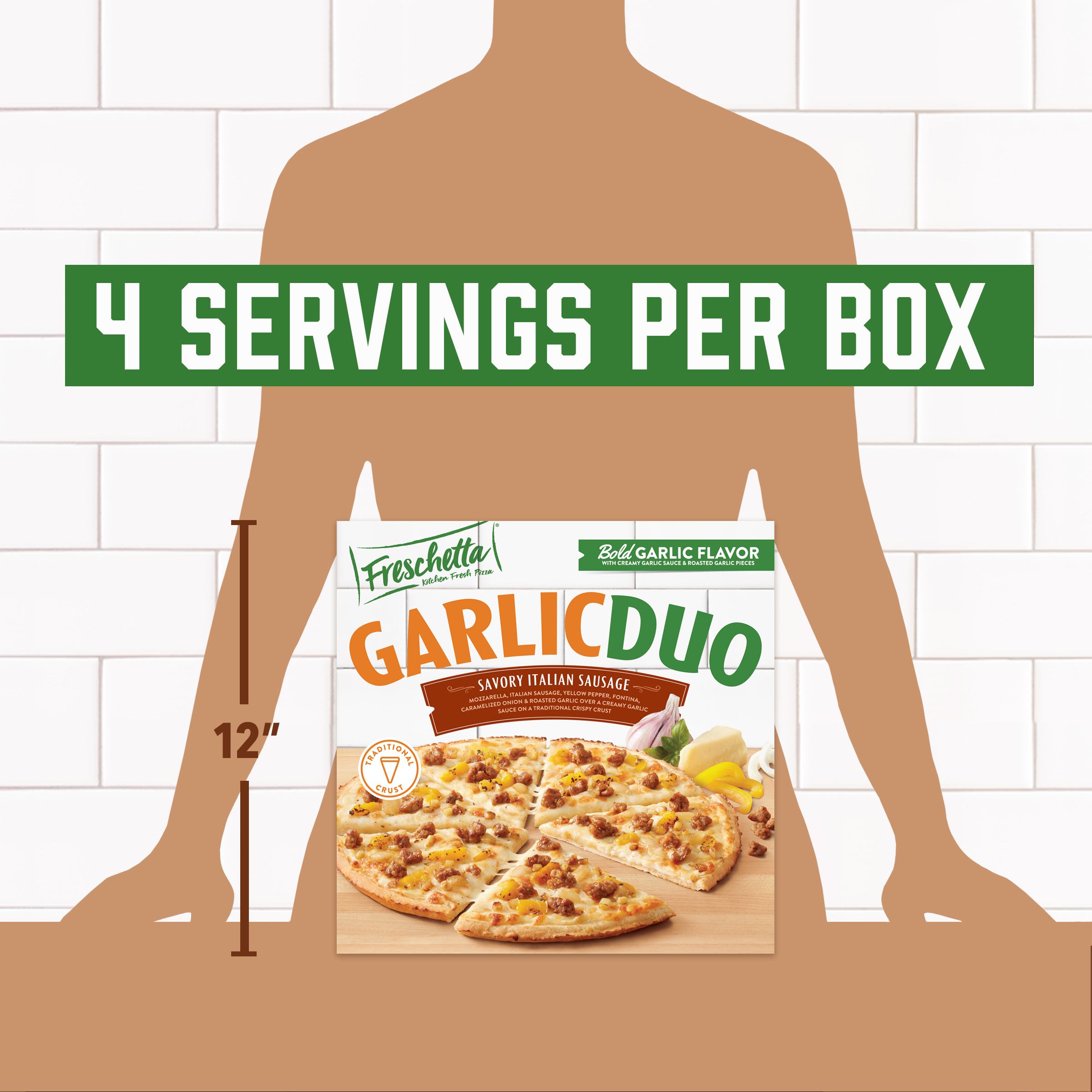 Freschetta Garlic Duo Sausage Frozen Pizza | Giant Eagle | Because