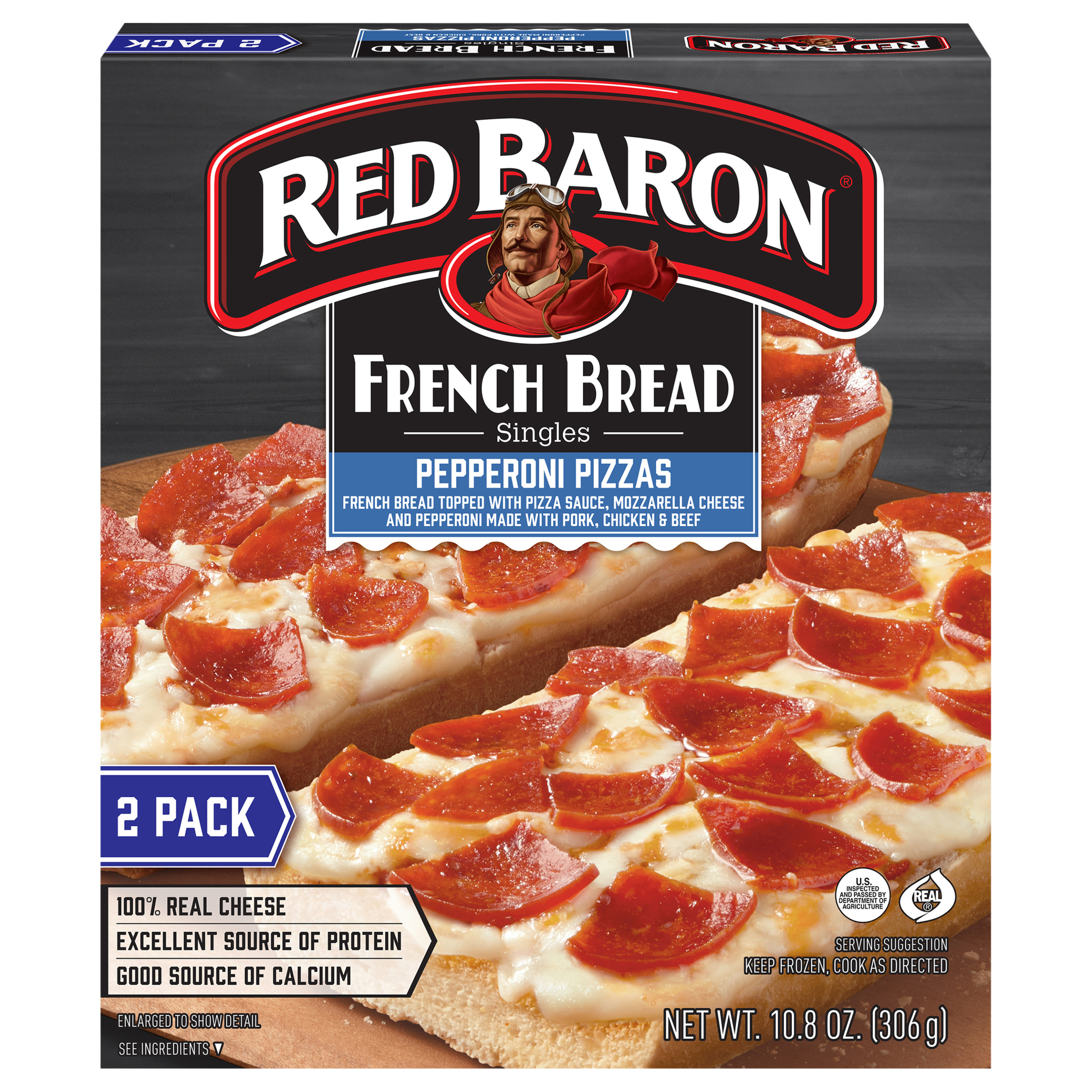Red Baron Pepperoni French Bread Frozen Personal Pizza | Giant