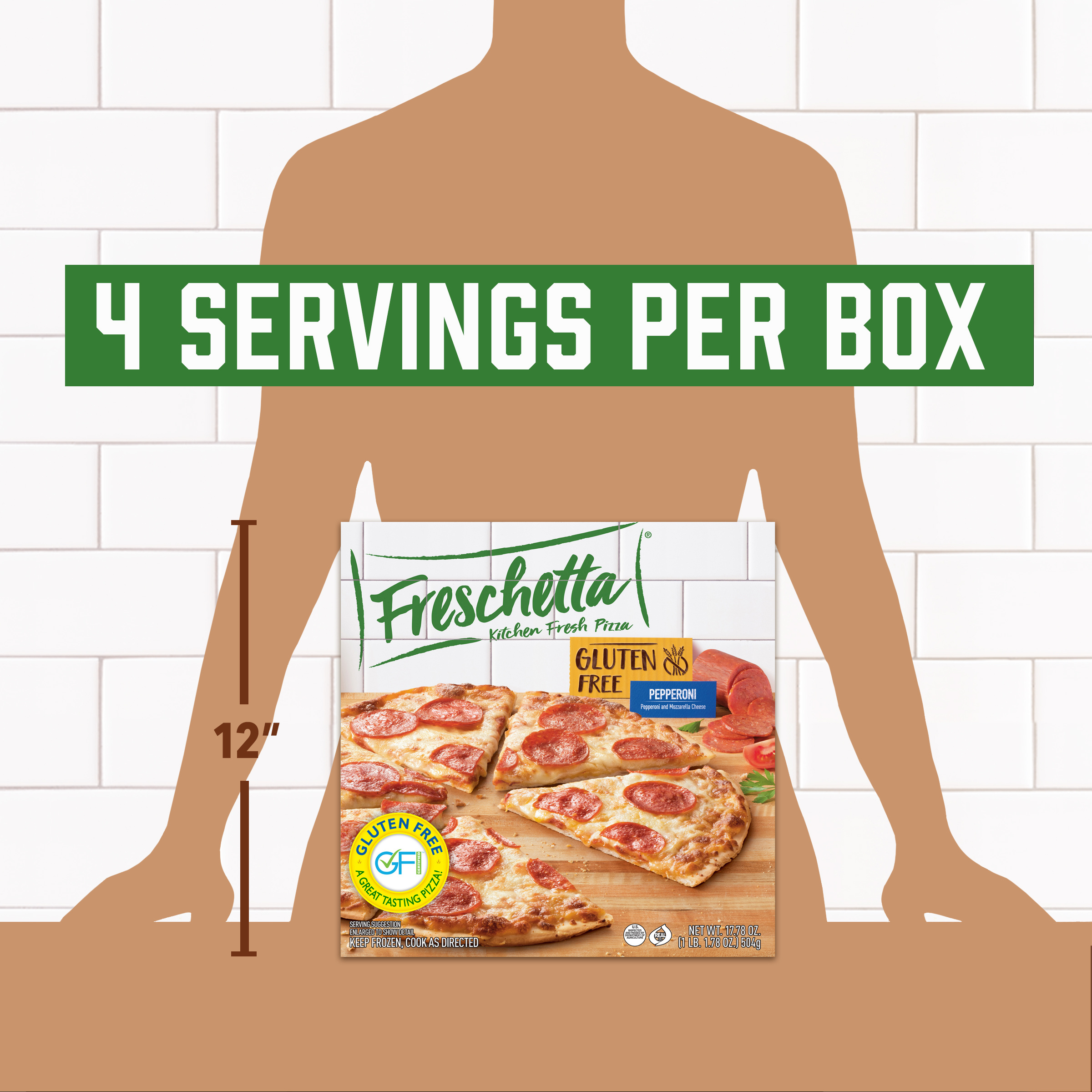 Freschetta Pepperoni Gluten Free Thin Crust Frozen Pizza | Giant