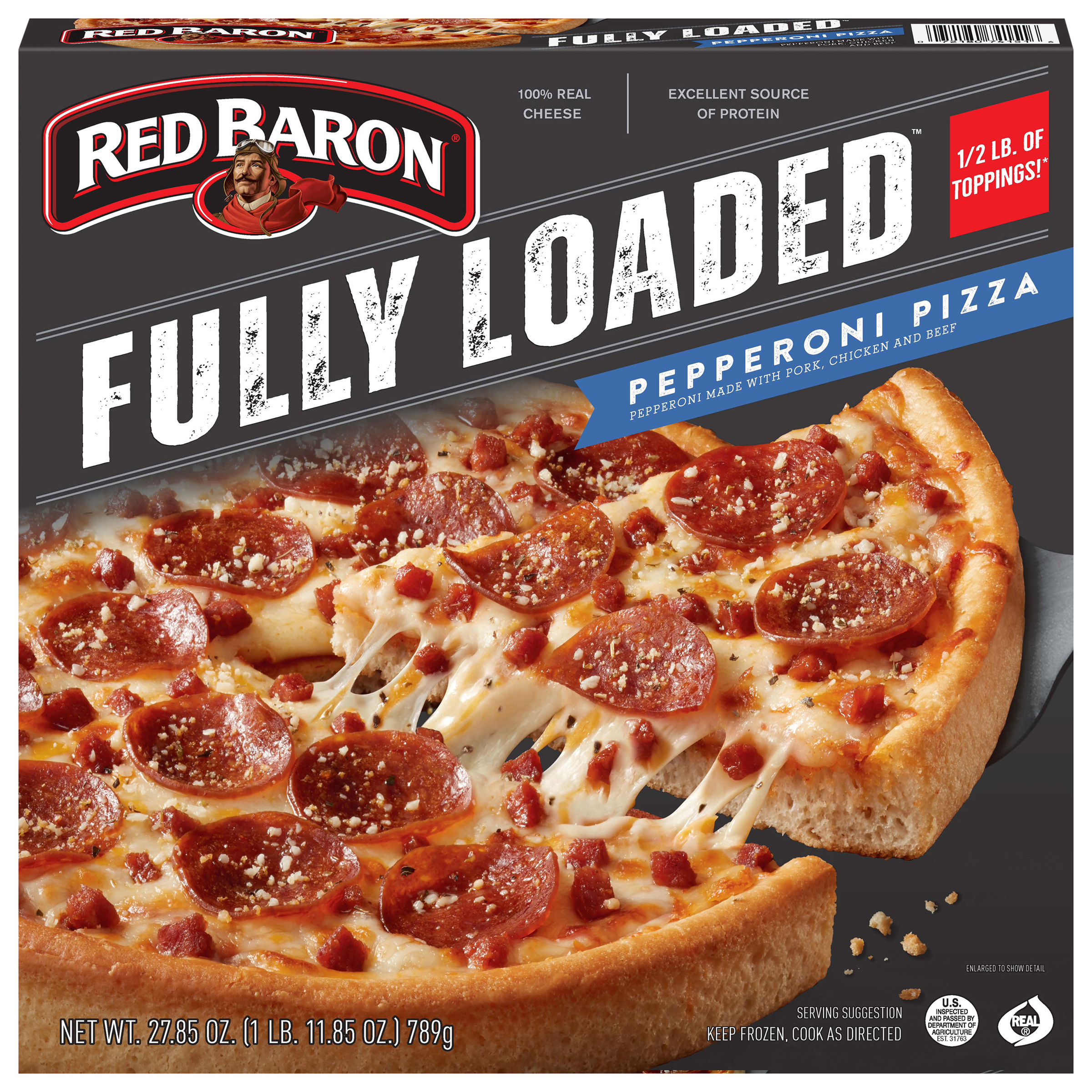 Red Baron Fully Loaded Pepperoni Original Crust Frozen Pizza