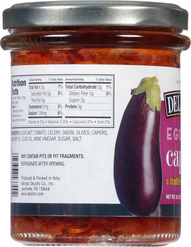 Delallo Caponata, Eggplant | Giant Eagle | Because It Matters