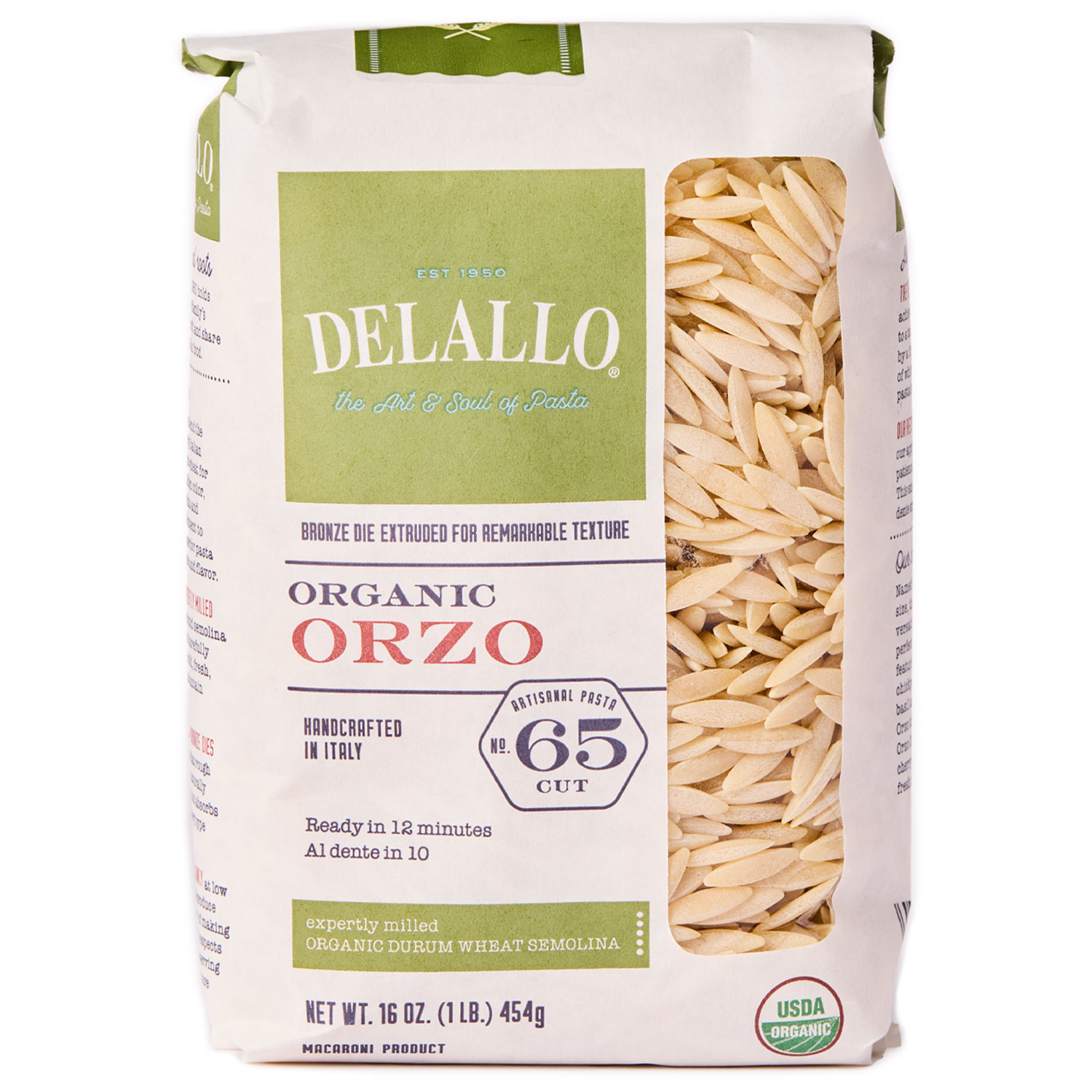 DeLallo Imported Italian Organic Orzo Pasta #65 | Giant Eagle DeLallo Imported Italian Organic Orzo Pasta #65 | Giant Eagle