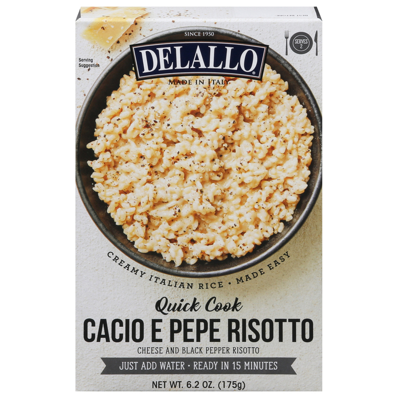 DeLallo Quick-Cook Cheese Risotto, Rice Mix, 6.2 Oz Box, (3 Pack-999873