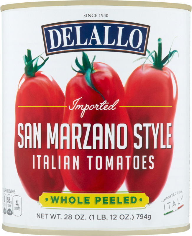 Delallo Italian Tomatoes, San Marzano Style, Whole Peeled | Giant