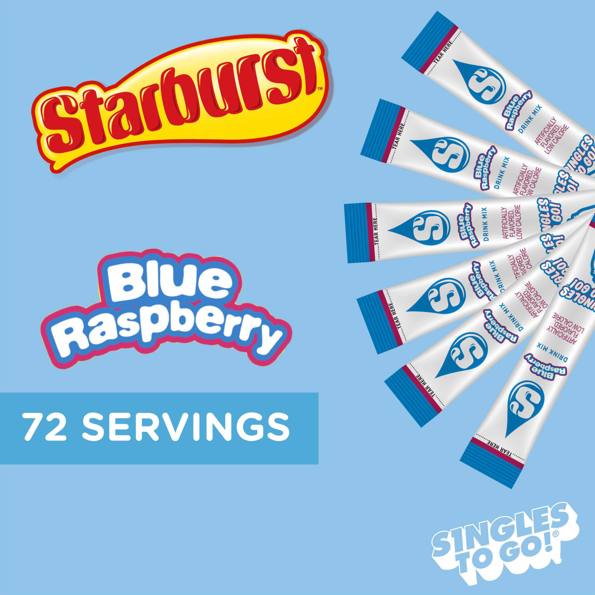 Starburst Drink Sticks Blue Raspberry 6ct | Giant Eagle | Because