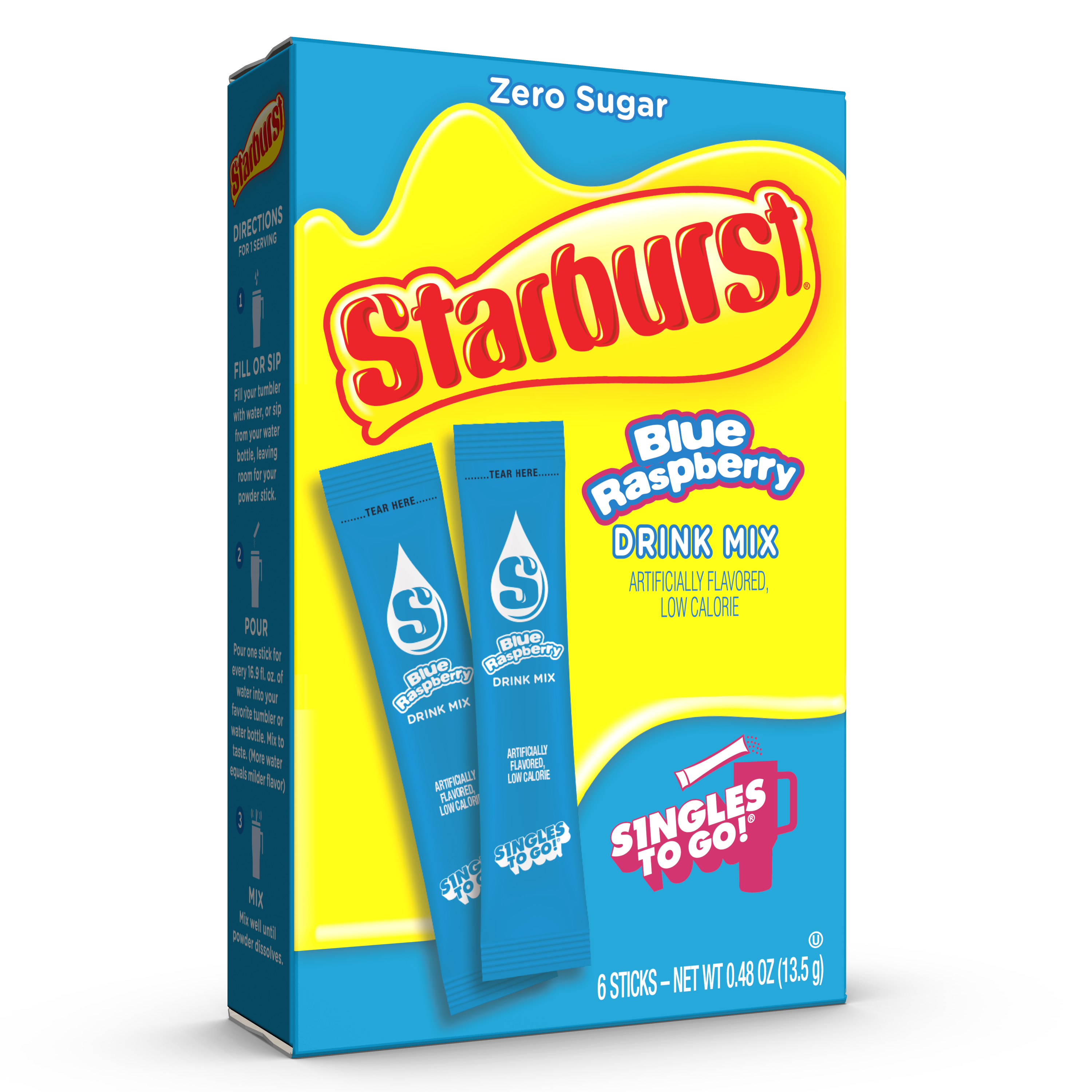 Starburst Drink Sticks Blue Raspberry 6ct | Giant Eagle | Because