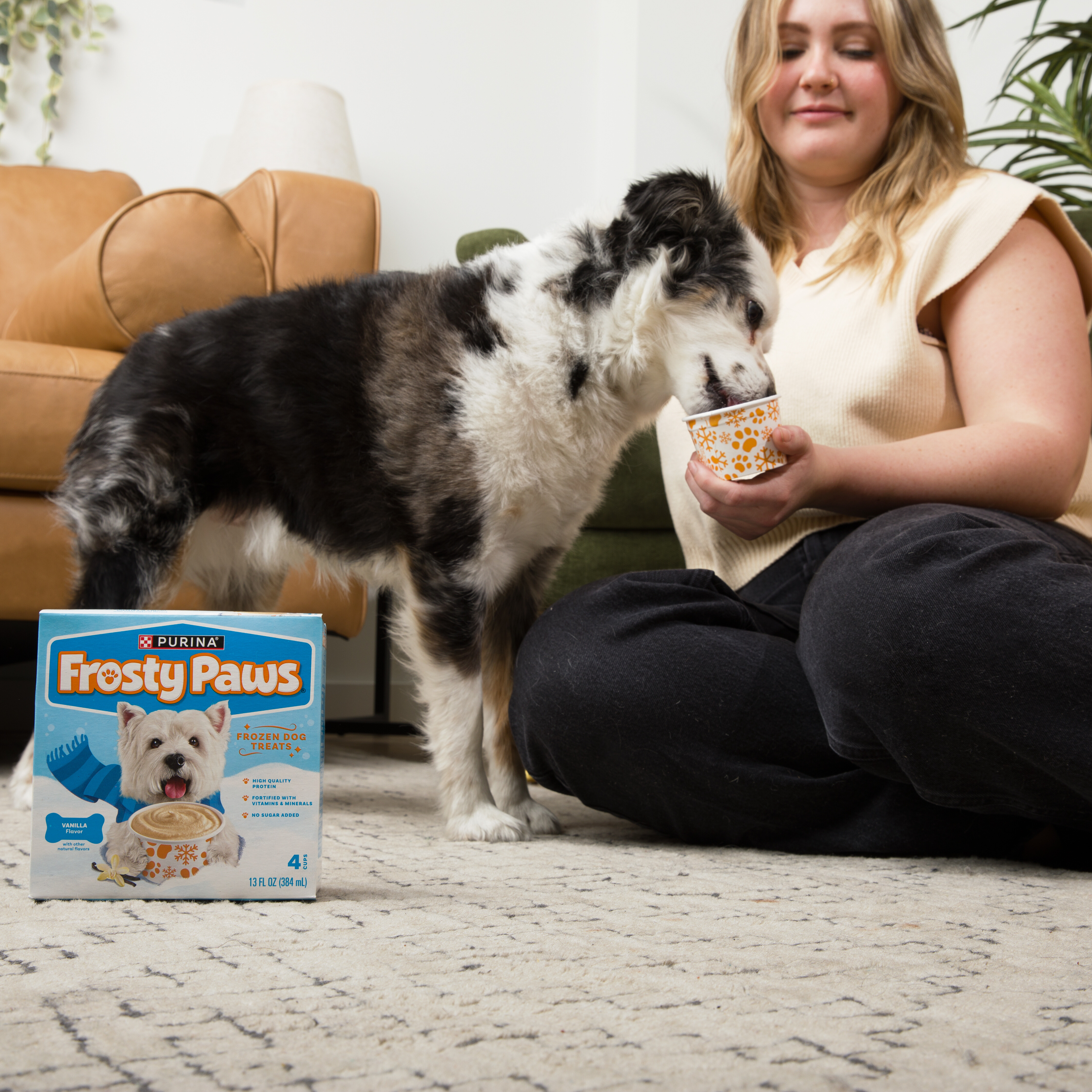 Purina Frosty Paws Frozen Dog Treats, Original, Vanilla Flavor, 4