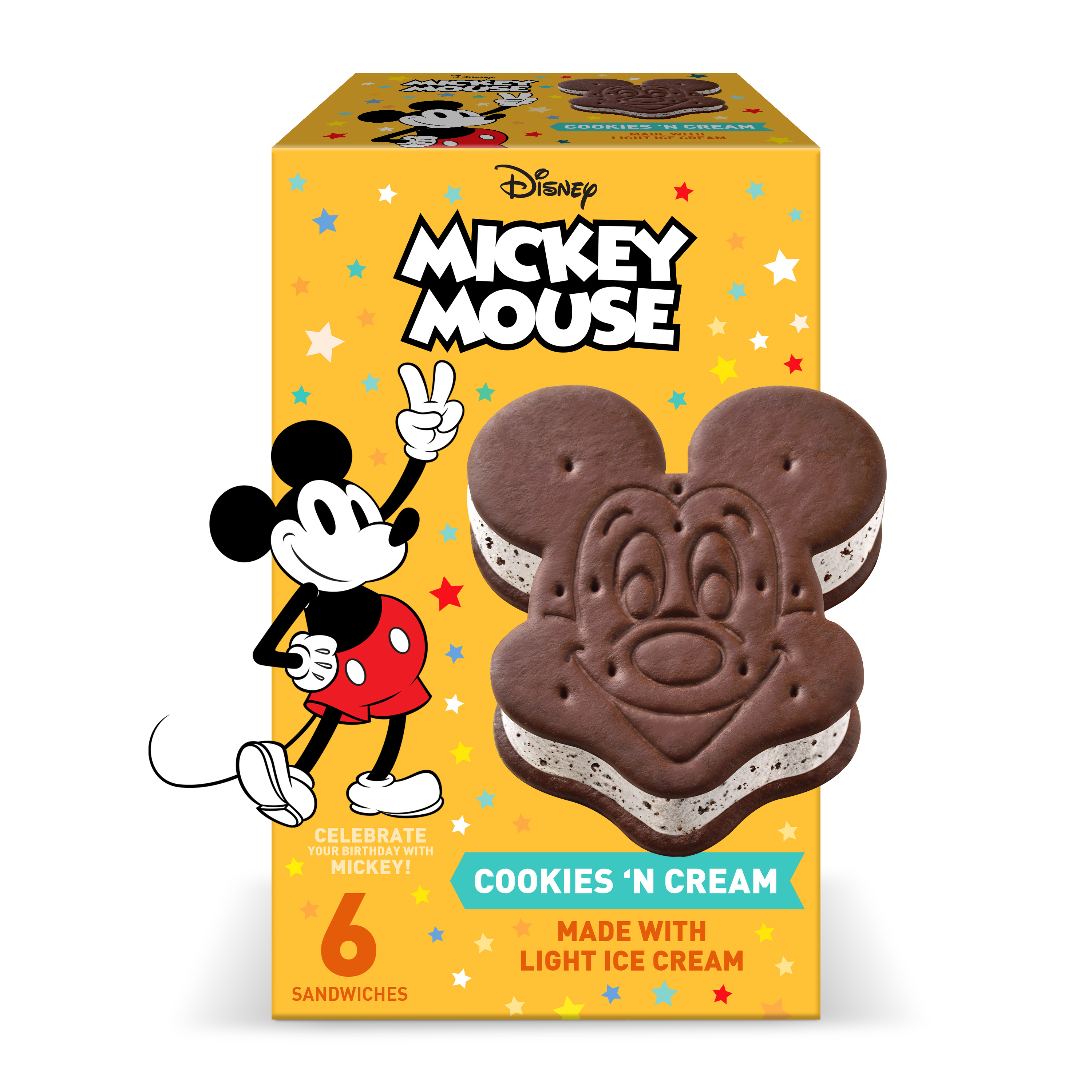 Disney Mickey Mouse Cookies 'N Cream Light Ice Cream Sandwiches