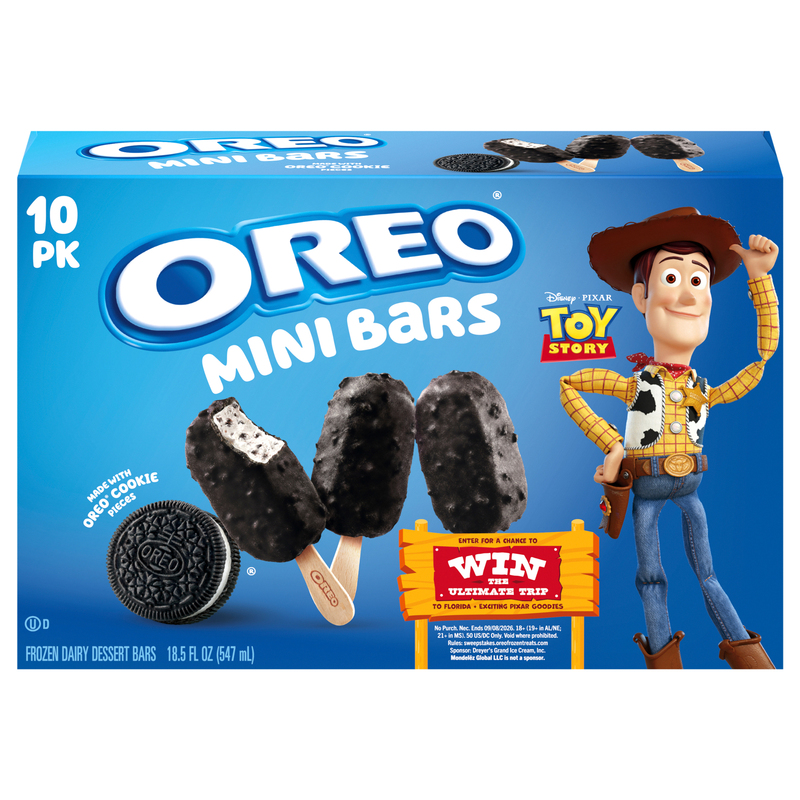 Oreo Toy Story Mini Frozen Dairy Dessert Bars | Giant Eagle