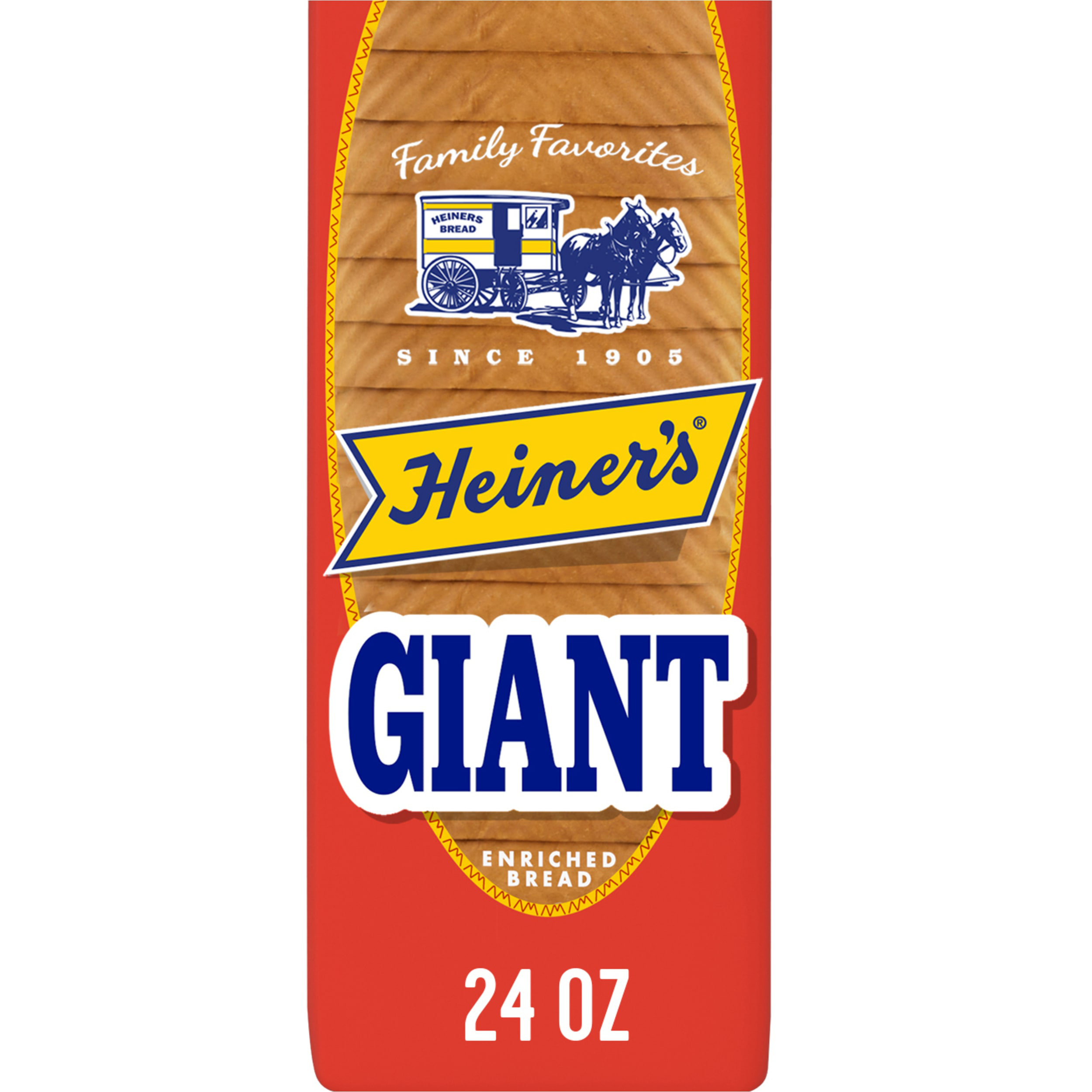 Heiner's Old Fashioned Bread, 20 oz, Plain White Bread, Bag