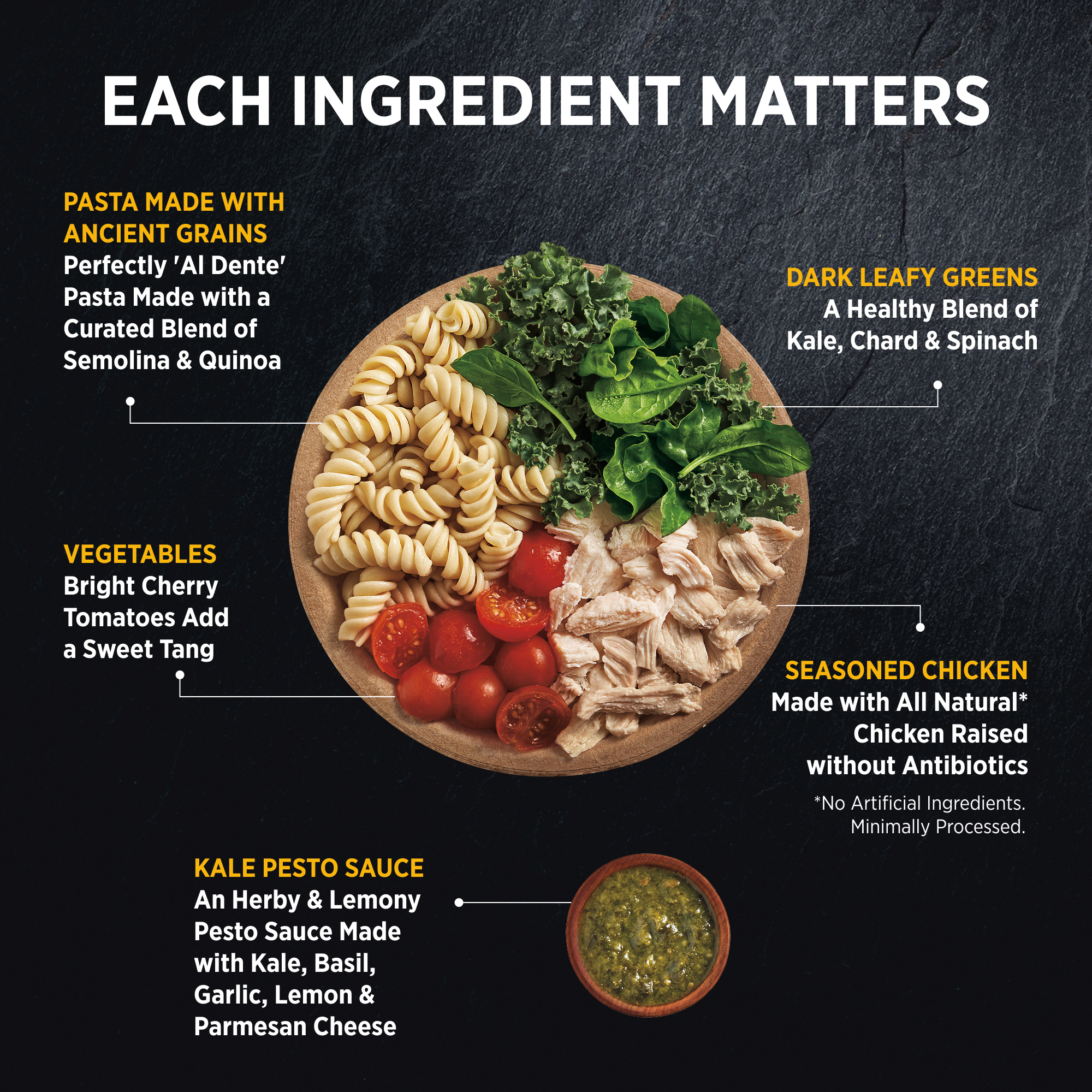 【3点セット】 ドナチェーレ ブライトベース×2個、UVプロテクトミルク×1個 Healthy Choice Protein Bowls Pesto Chicken Pasta, High Protein