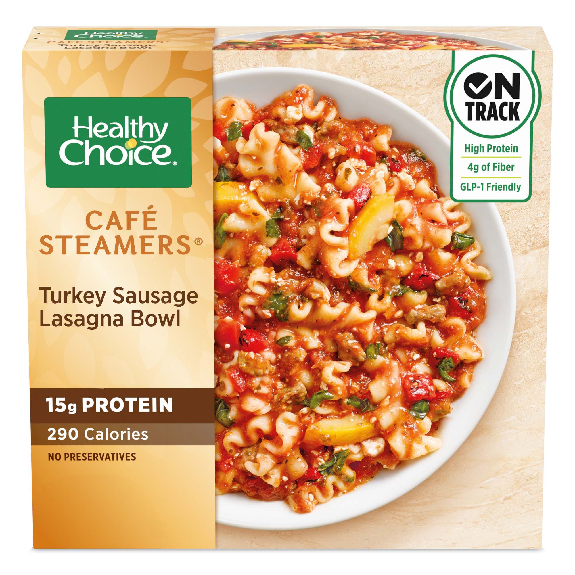 Healthy Choice Cafe Steamers Turkey Sausage Lasagna Bowl, Frozen
