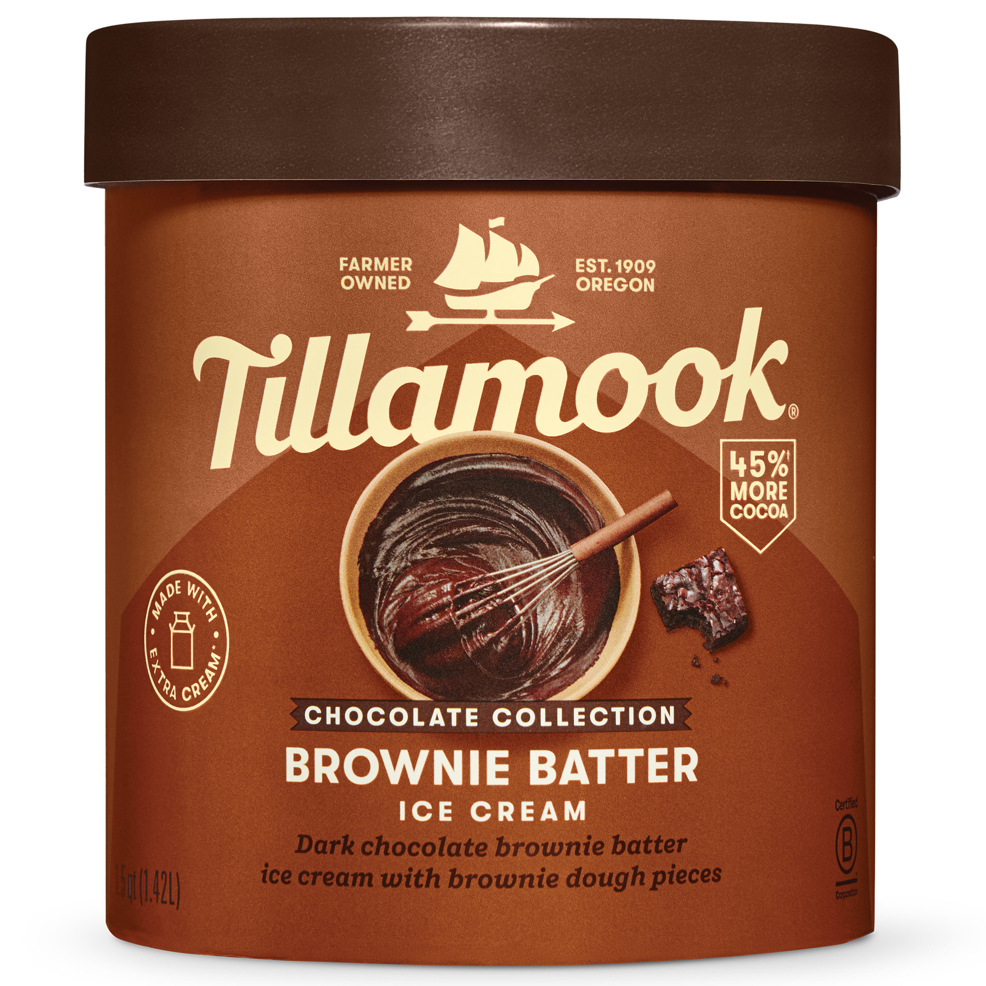 Tillamook Chocolate Collection Brownie Batter Ice Cream | Giant