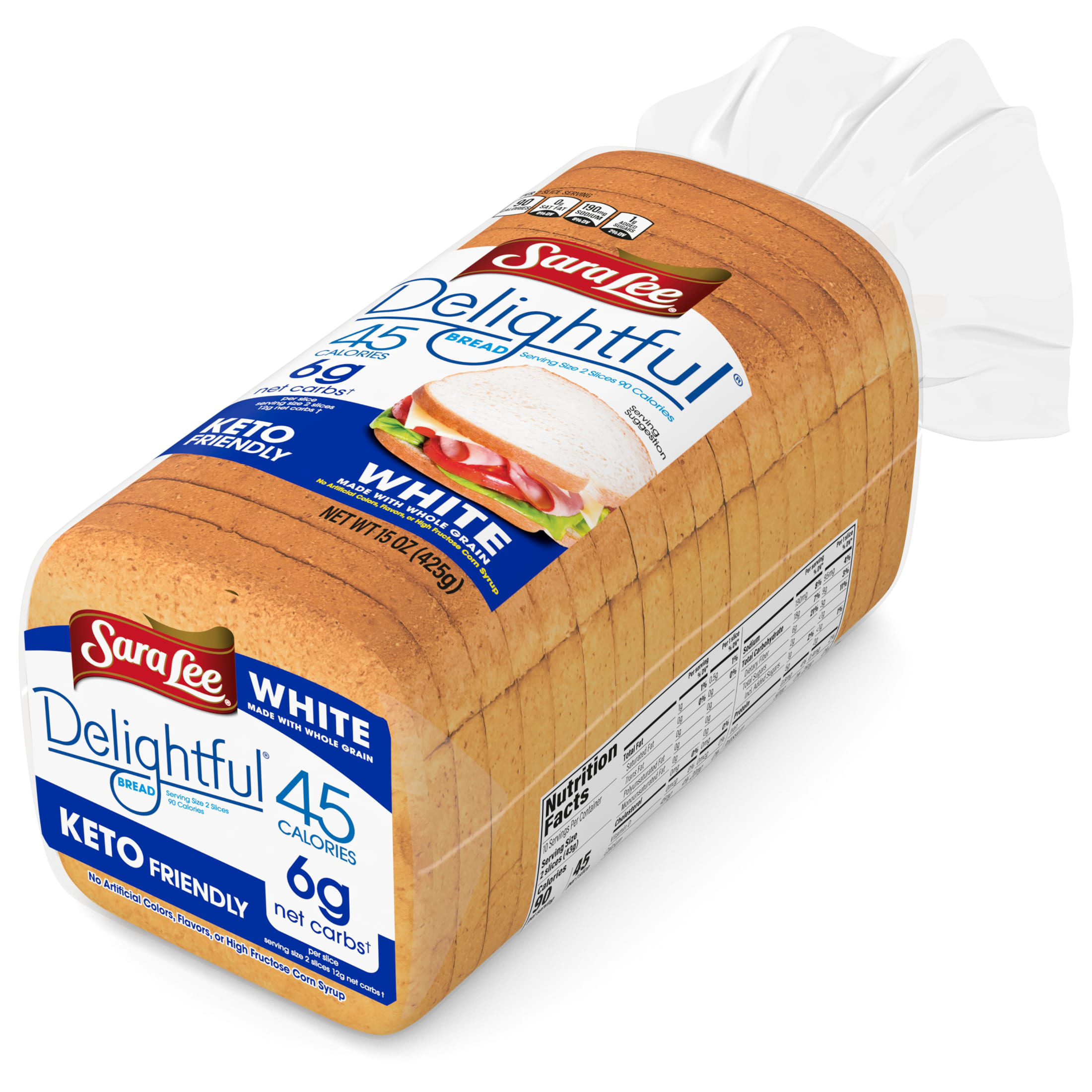 Sara Lee Delightful White Bread, 15 oz, White Bread, Bag | Giant