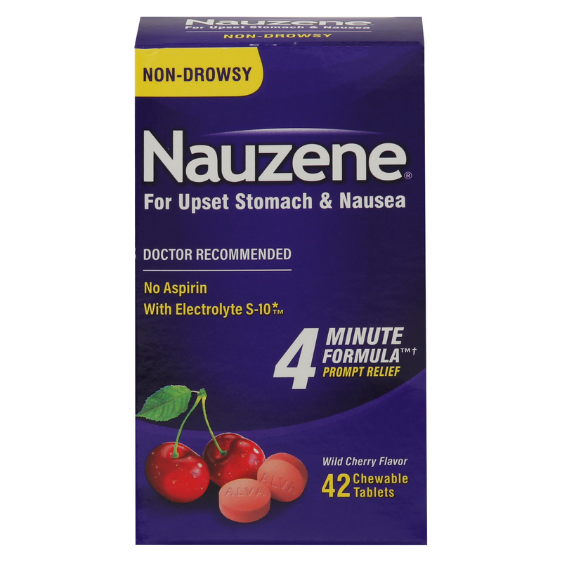 Nauzene Upset Stomach & Nausea, Non-Drowsy, Chewable Tablets, Wild